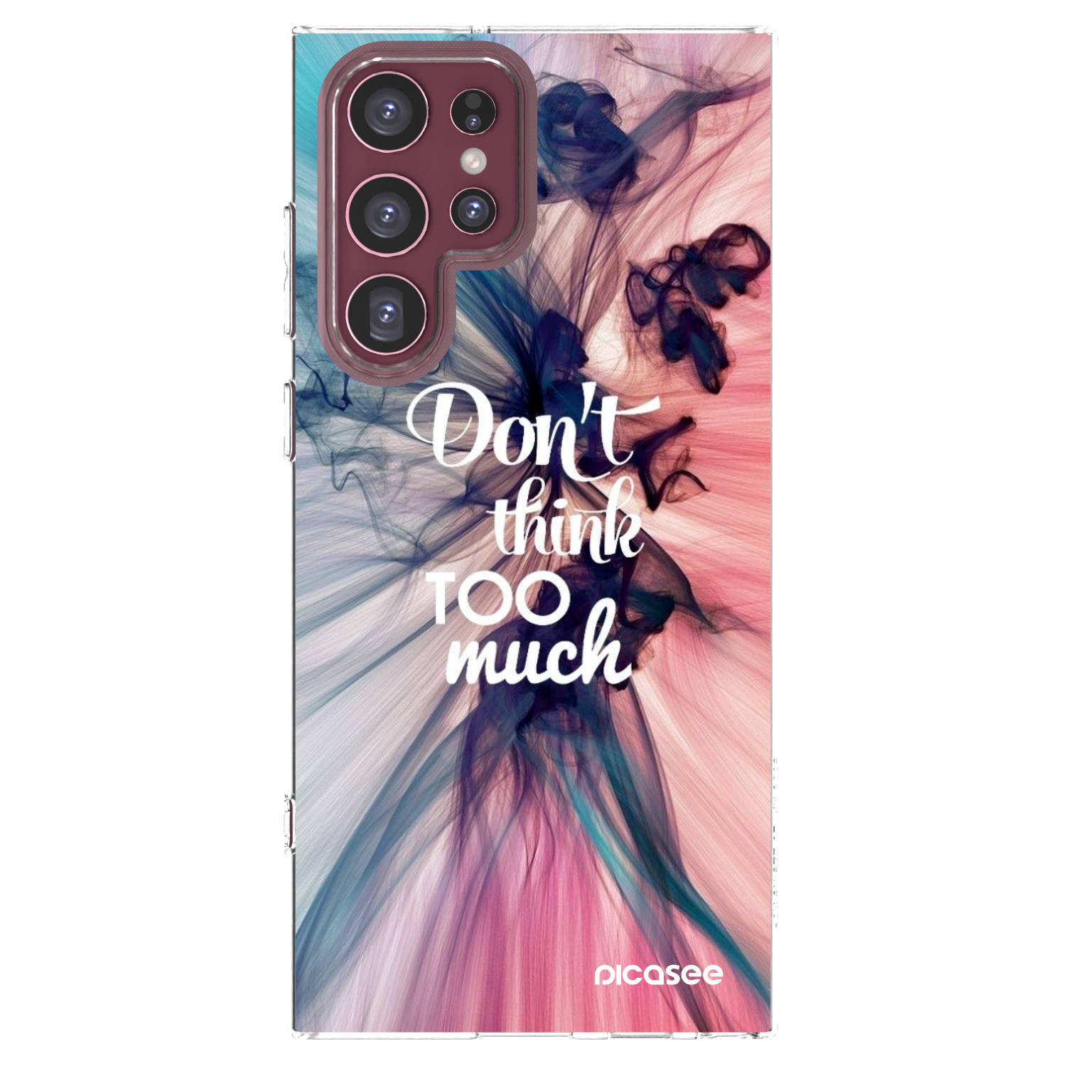 Picasee silikonska prozirna maskica za Samsung Galaxy S22 Ultra 5G - Don't think TOO much