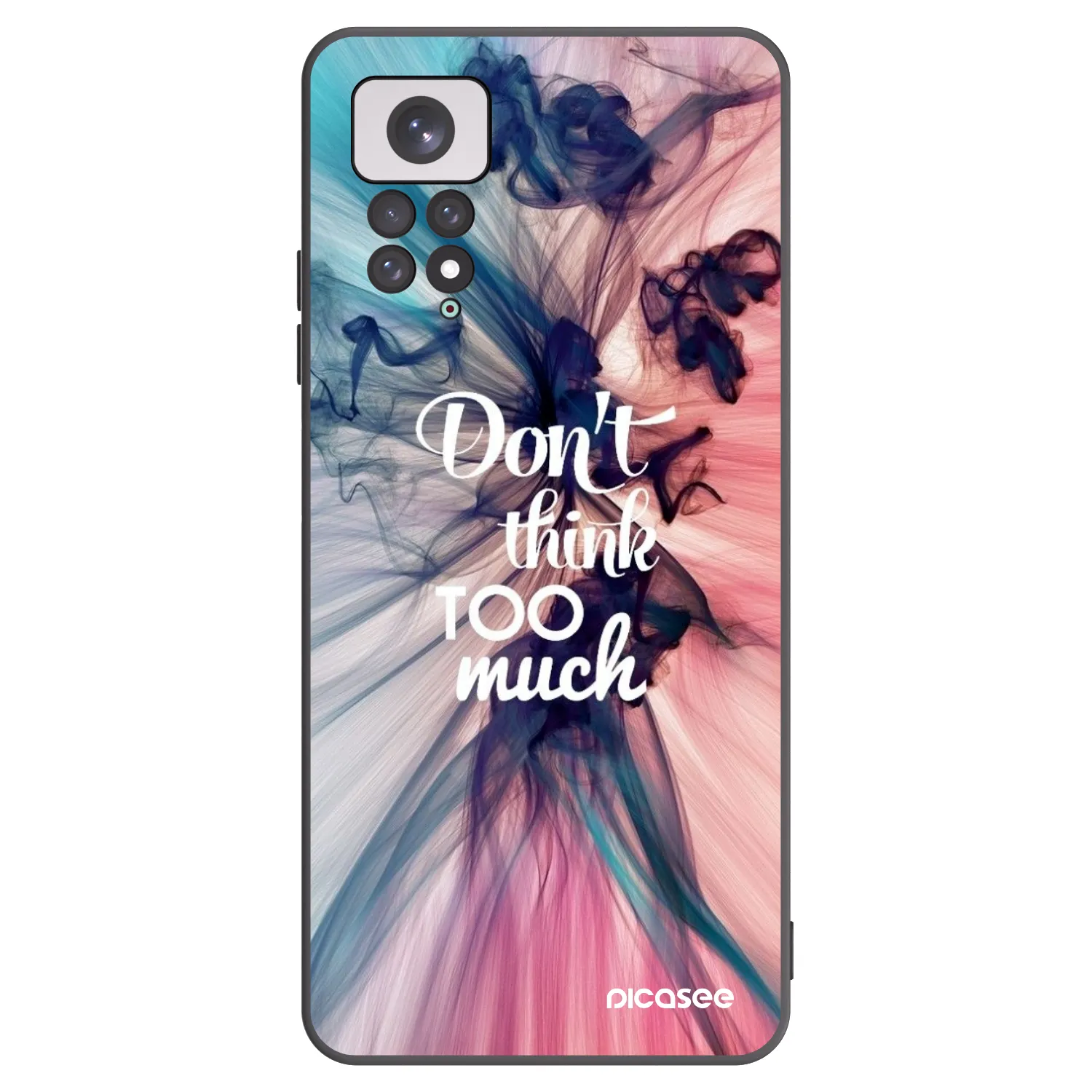 Picasee crna silikonska maskica za Xiaomi Redmi Note 11 - Don't think TOO much