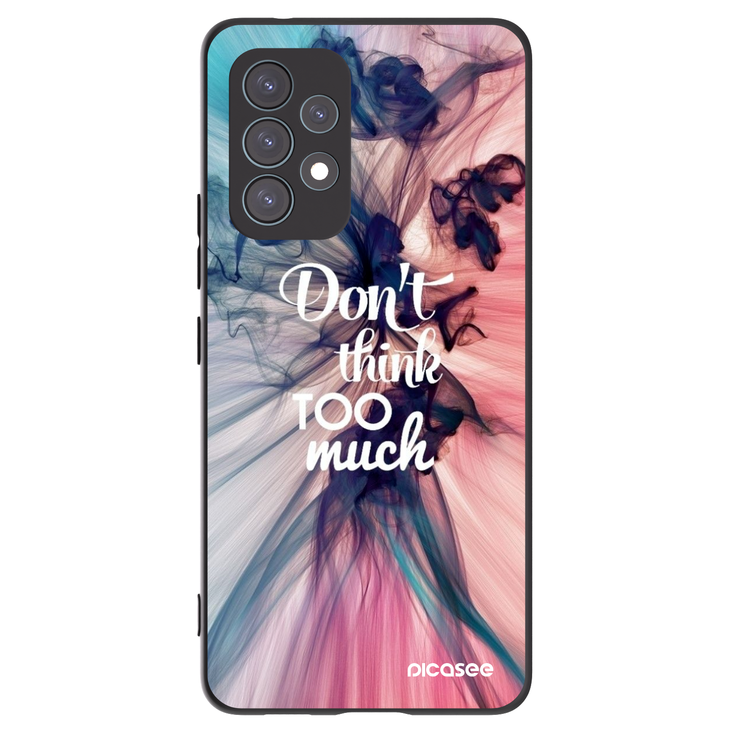 Picasee crna silikonska maskica za Samsung Galaxy A53 5G A536 - Don't think TOO much