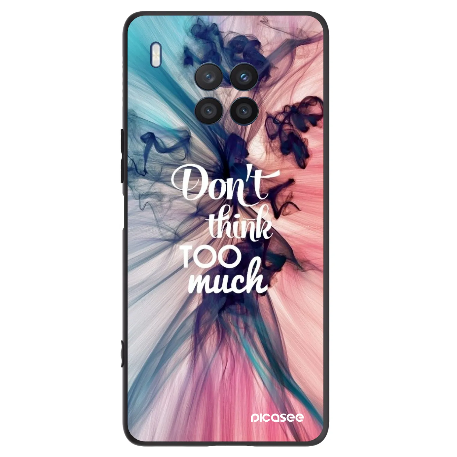 Picasee crna silikonska maskica za Honor 50 Lite - Don't think TOO much