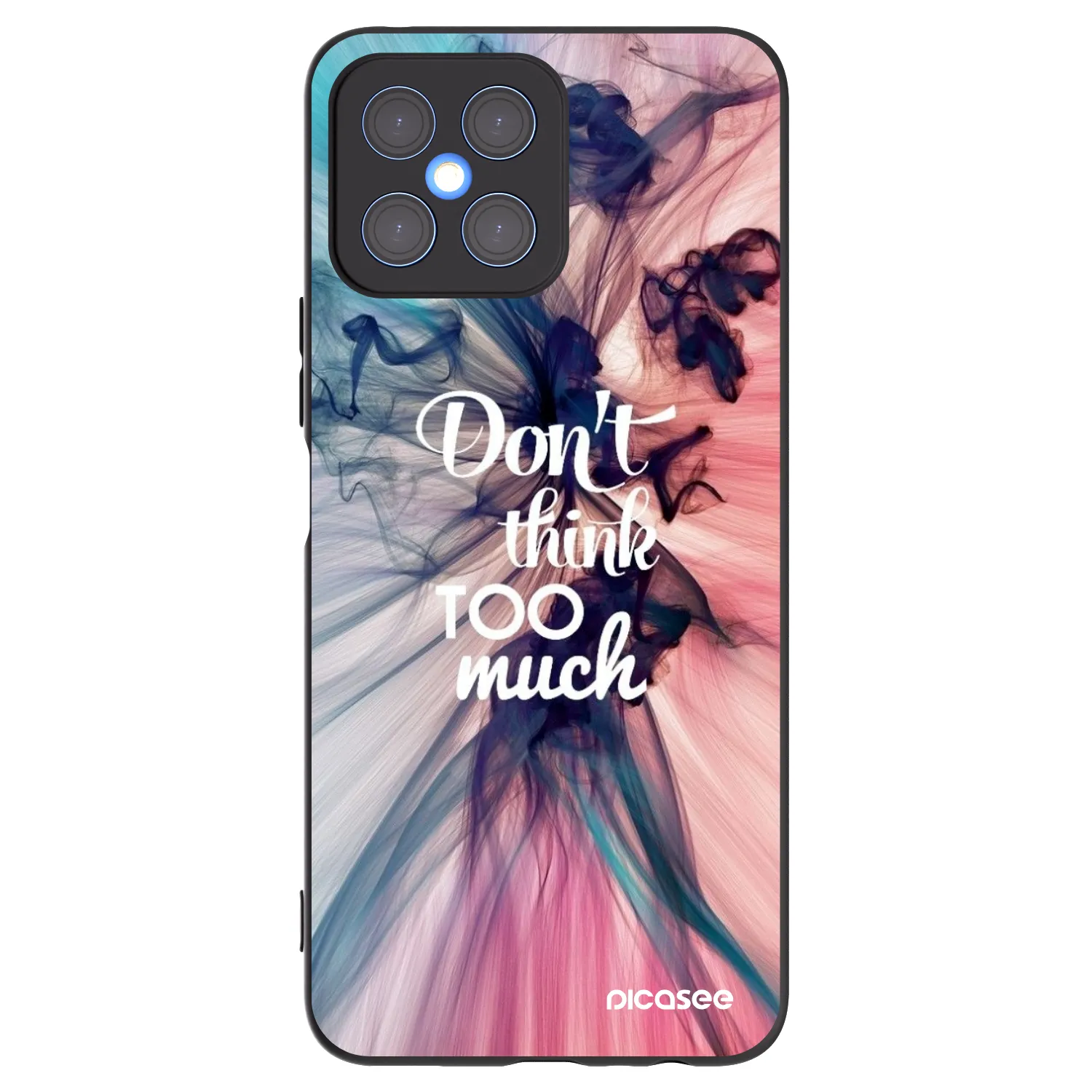 Picasee crna silikonska maskica za Honor X8 4G - Don't think TOO much