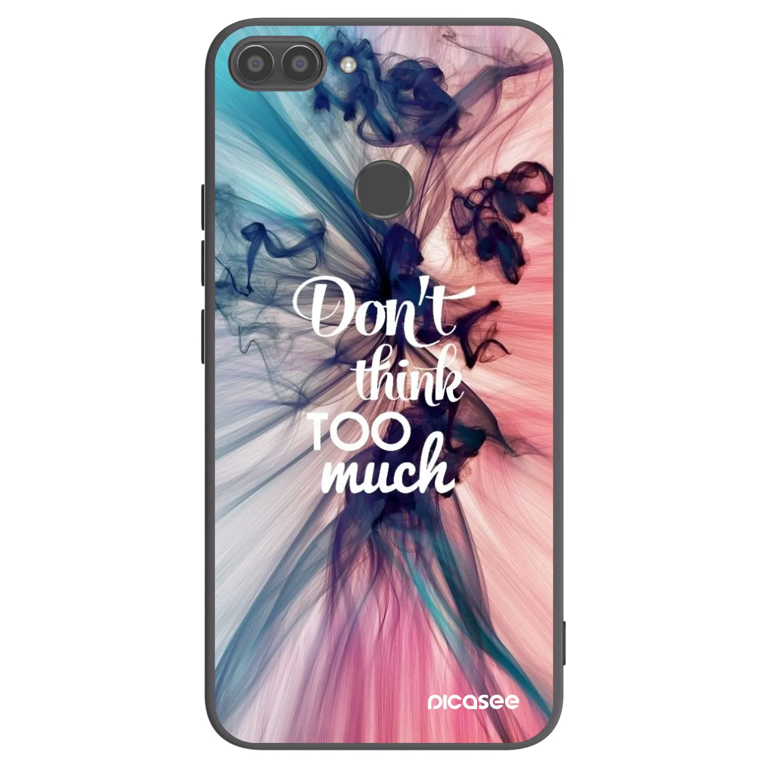 Picasee crna silikonska maskica za Huawei P Smart - Don't think TOO much