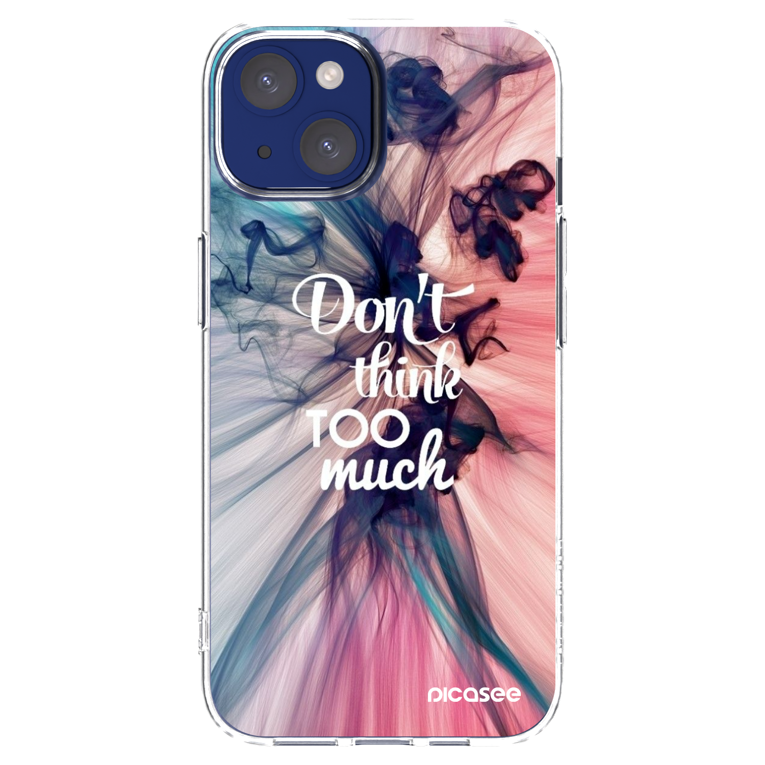 Picasee silikonska prozirna maskica za Apple iPhone 14 - Don't think TOO much