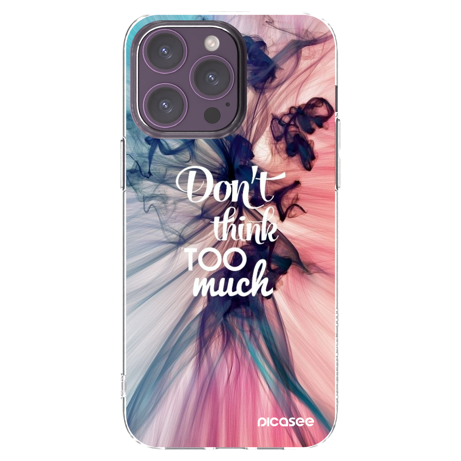 Picasee silikonska prozirna maskica za Apple iPhone 14 Pro Max - Don't think TOO much