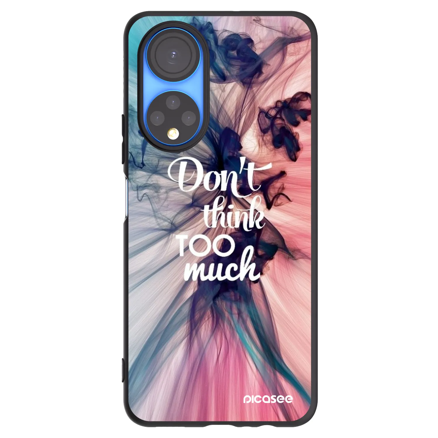 Picasee crna silikonska maskica za Honor X7 - Don't think TOO much