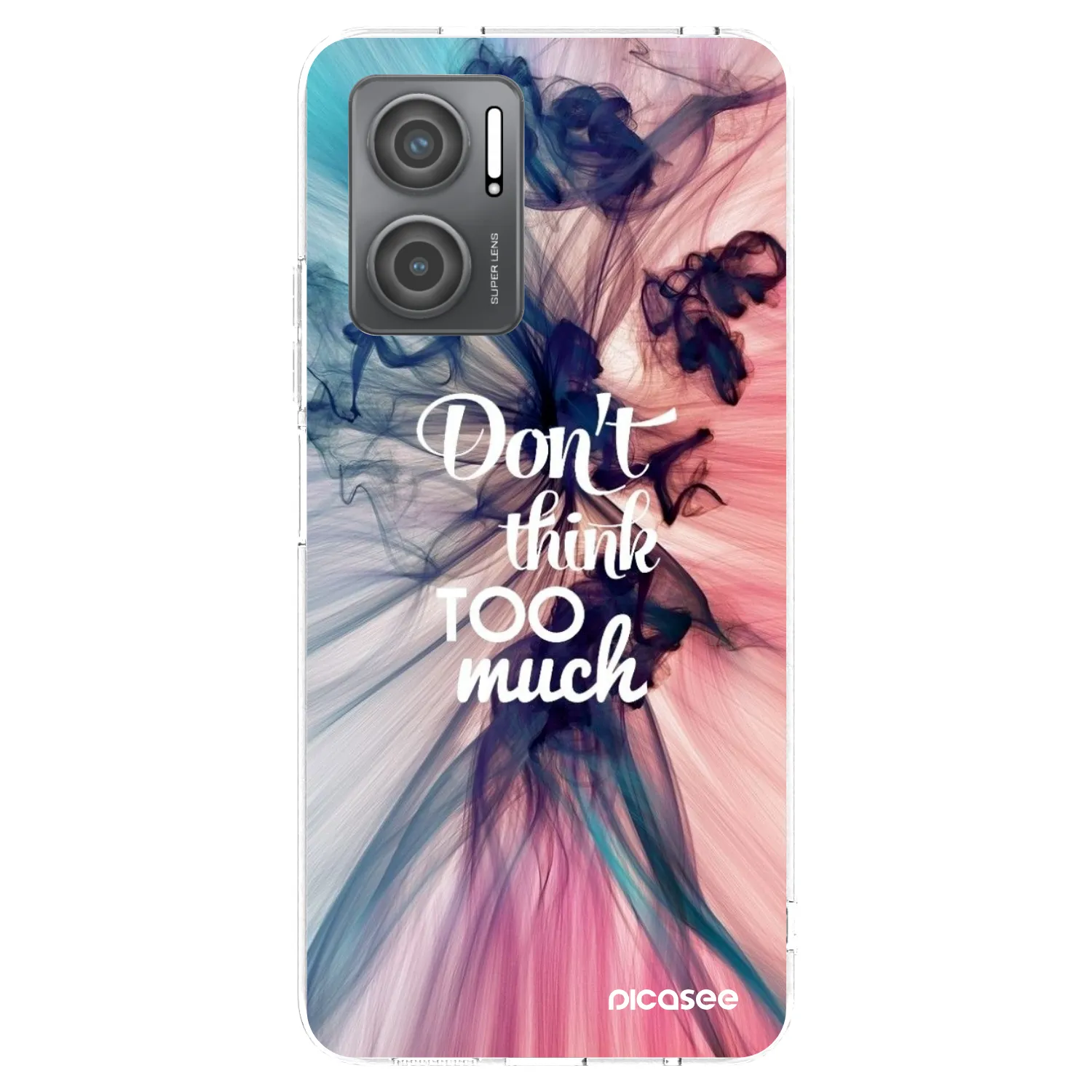 Picasee silikonska prozirna maskica za Xiaomi Redmi 10 5G - Don't think TOO much