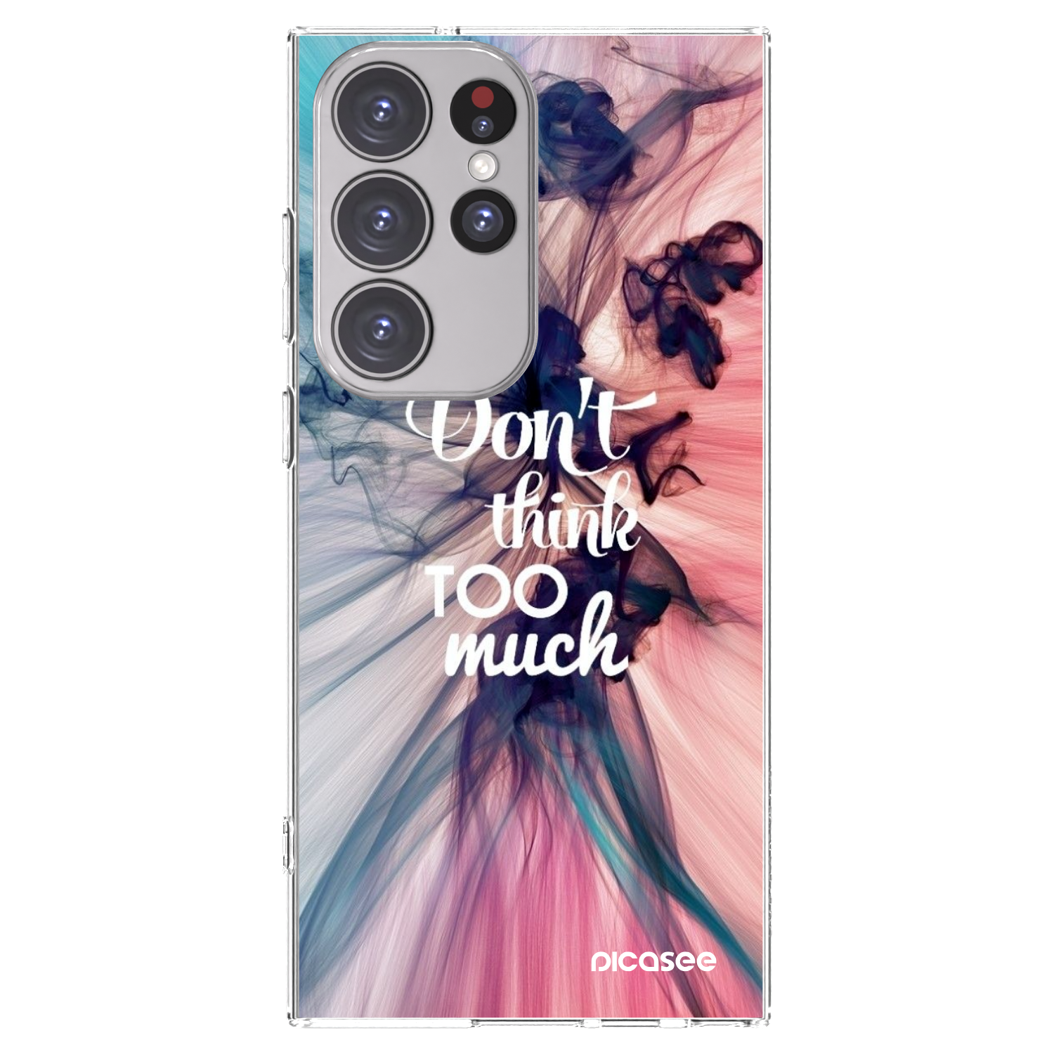 Picasee silikonska prozirna maskica za Samsung Galaxy S23 Ultra 5G - Don't think TOO much