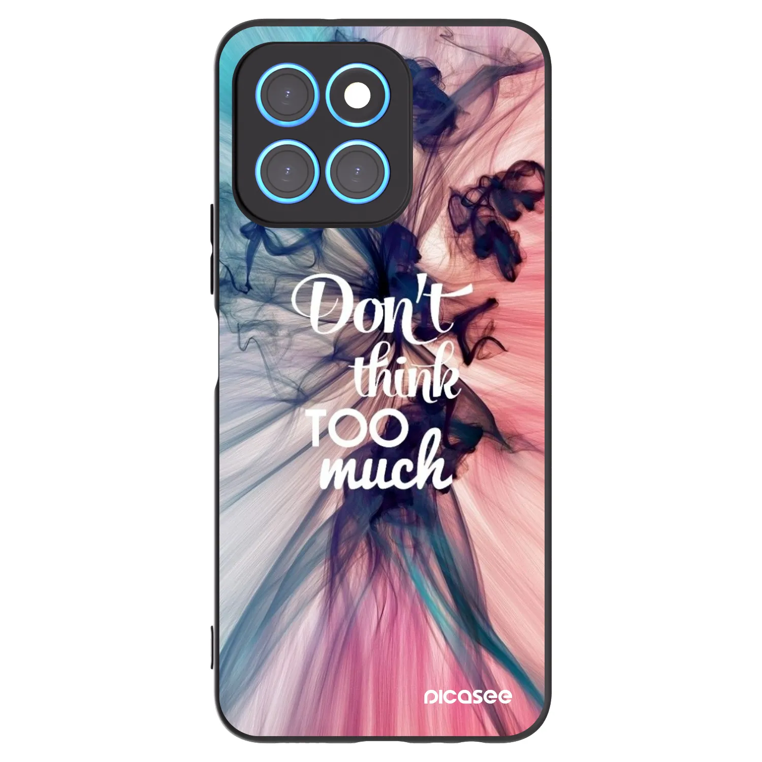 Picasee crna silikonska maskica za Honor X8 5G - Don't think TOO much