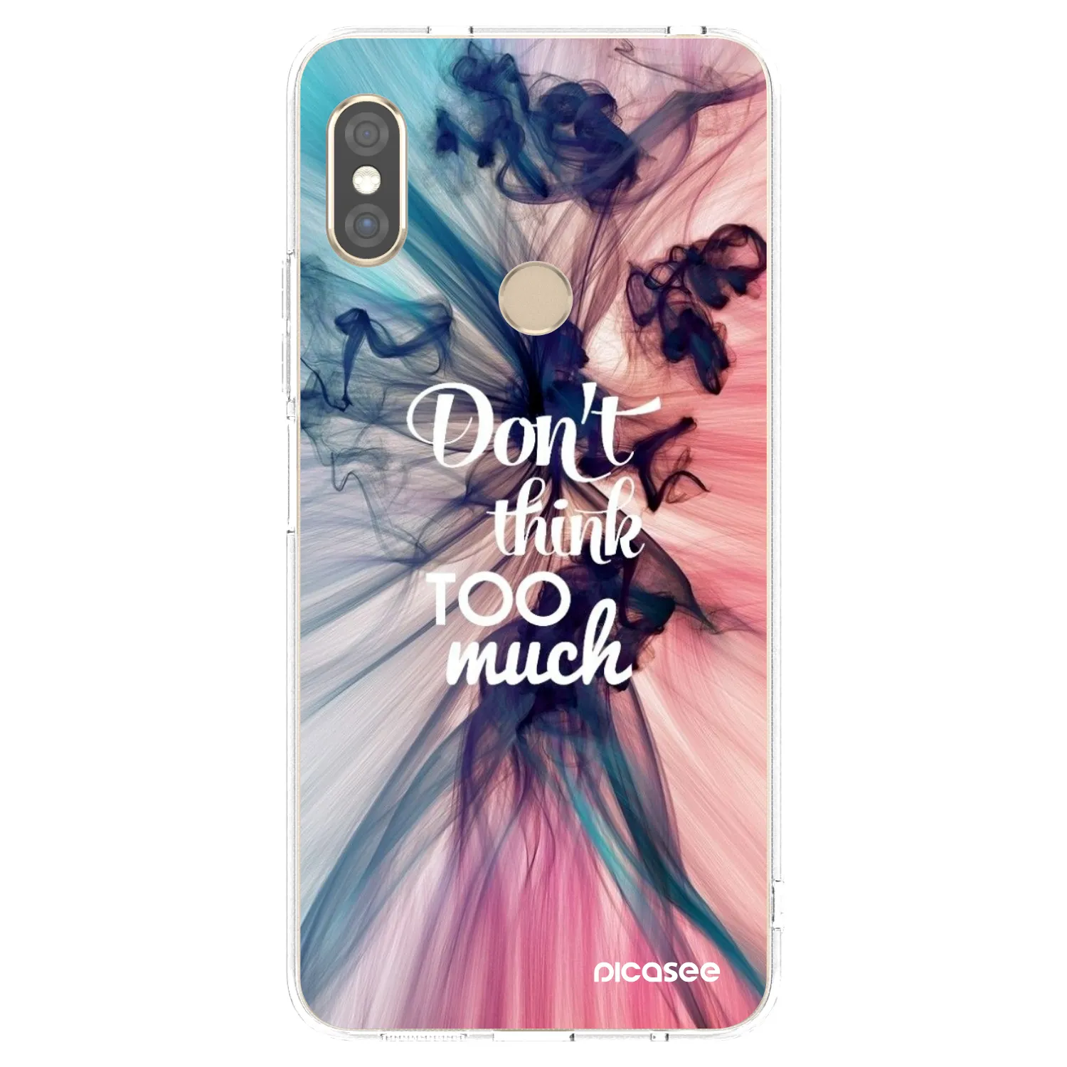 Picasee silikonska prozirna maskica za Xiaomi Redmi Note 5 Global - Don't think TOO much