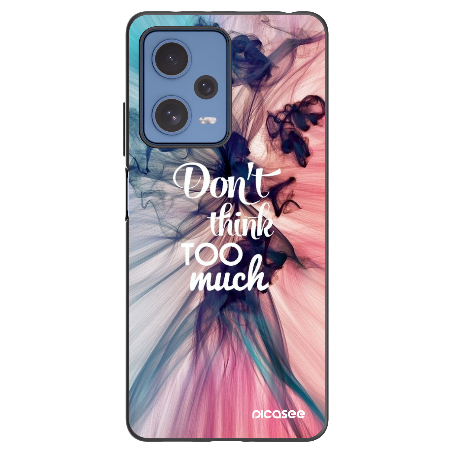 Picasee crna silikonska maskica za Xiaomi Redmi Note 12 Pro 5G - Don't think TOO much