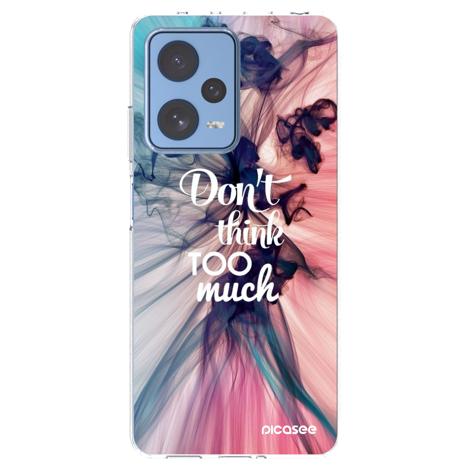 Picasee silikonska prozirna maskica za Xiaomi Redmi Note 12 Pro 5G - Don't think TOO much