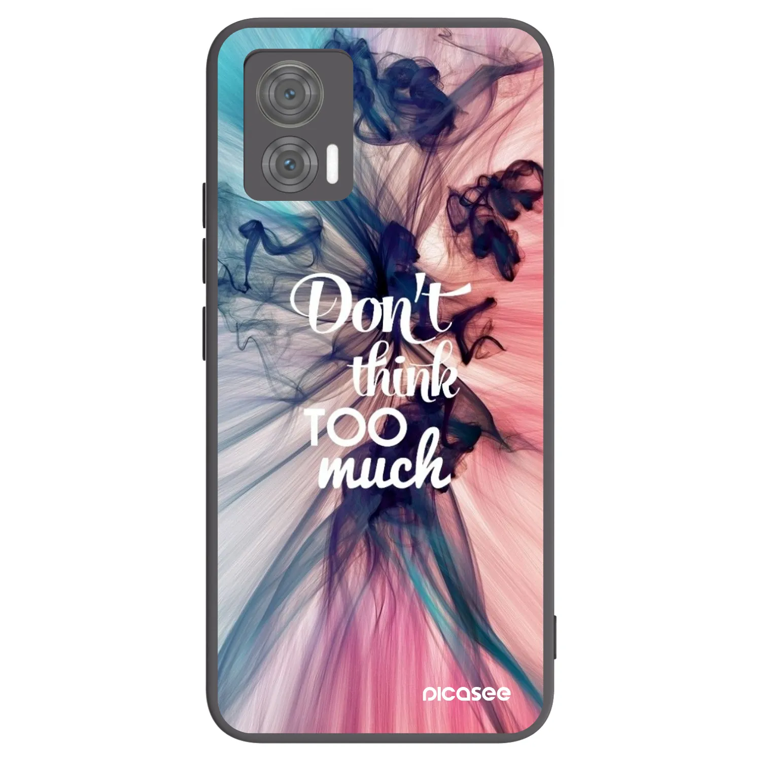 Picasee crna silikonska maskica za Motorola Edge 30 Neo - Don't think TOO much