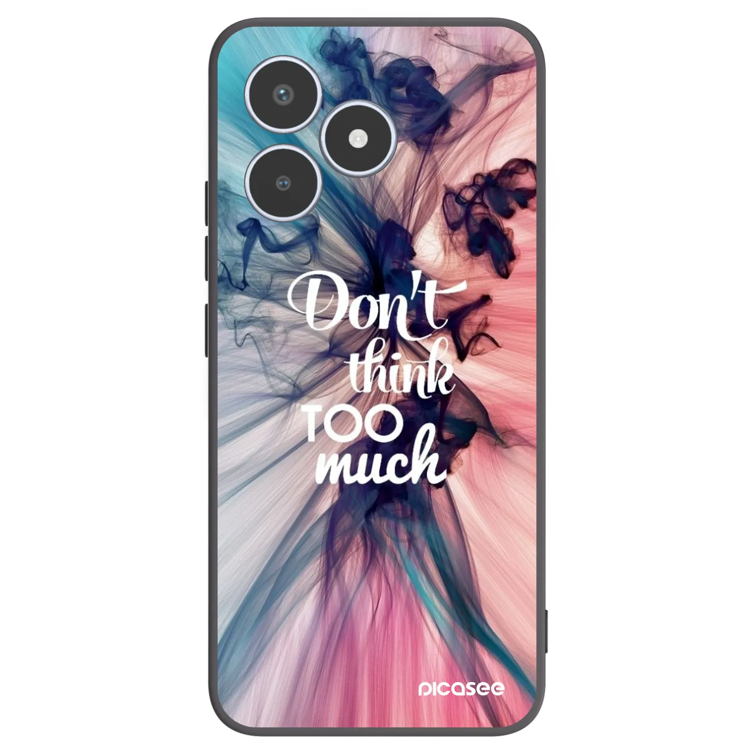 Picasee crna silikonska maskica za Realme C53 - Don't think TOO much