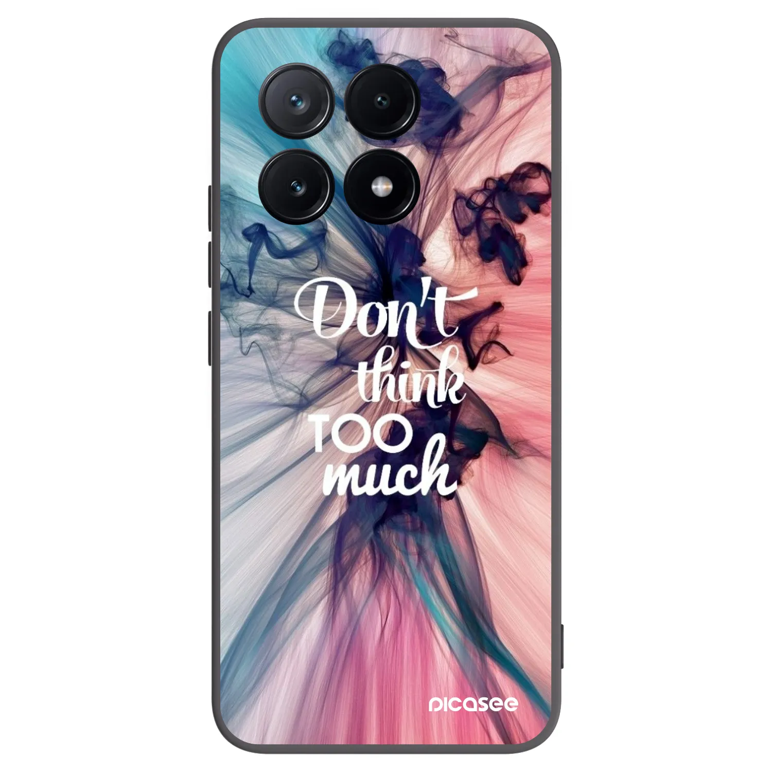 Picasee crna silikonska maskica za Xiaomi Poco X6 Pro - Don't think TOO much