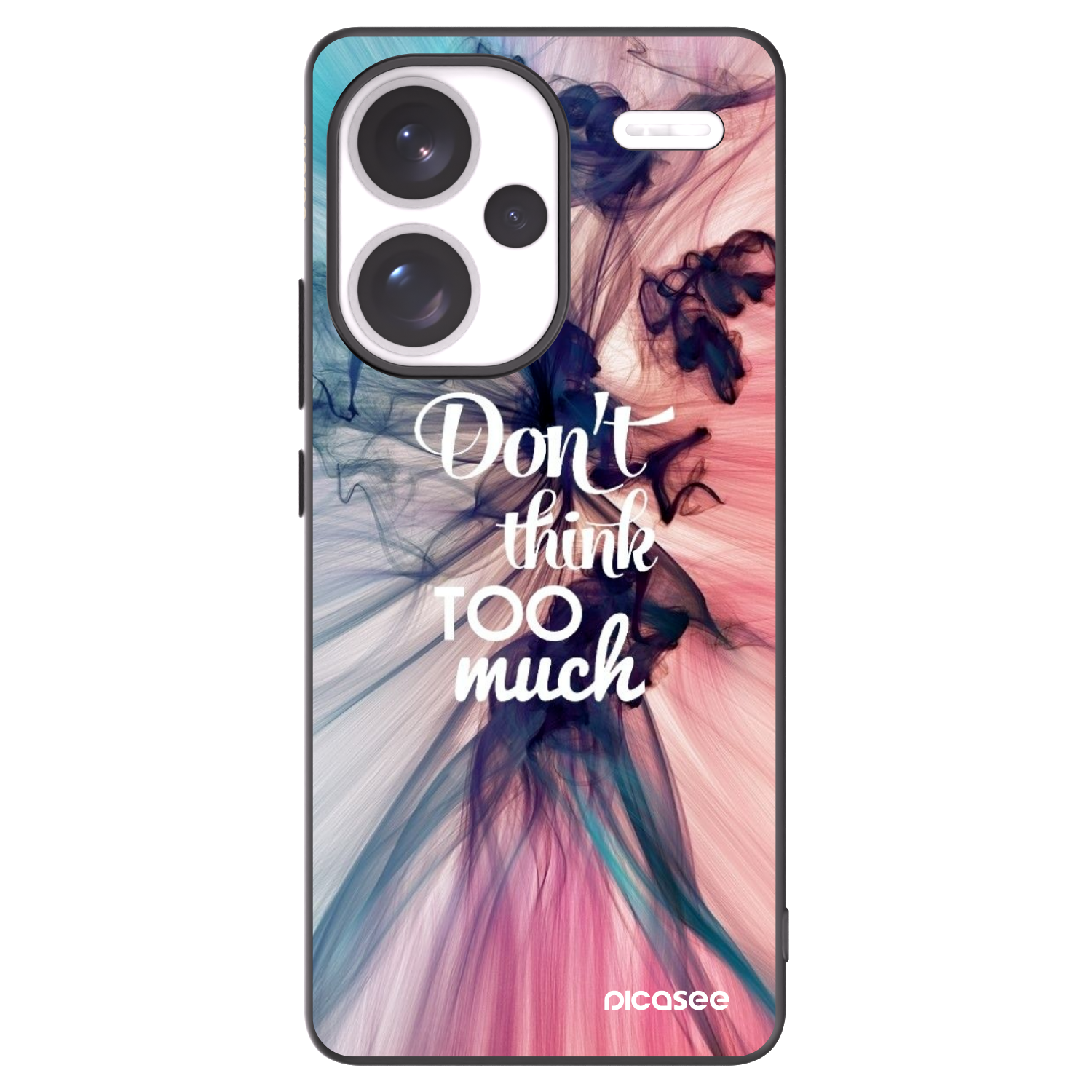 Picasee crna silikonska maskica za Xiaomi Redmi Note 13 Pro+ 5G - Don't think TOO much