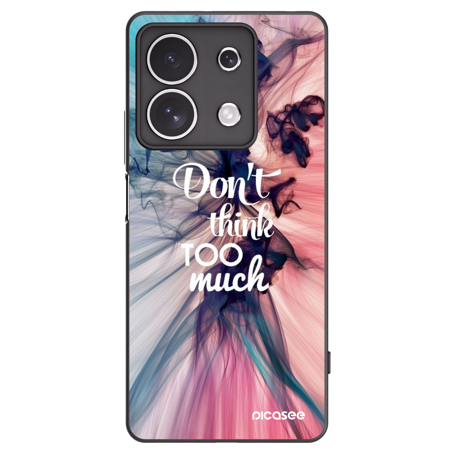 Picasee crna silikonska maskica za Xiaomi Redmi Note 13 4G - Don't think TOO much
