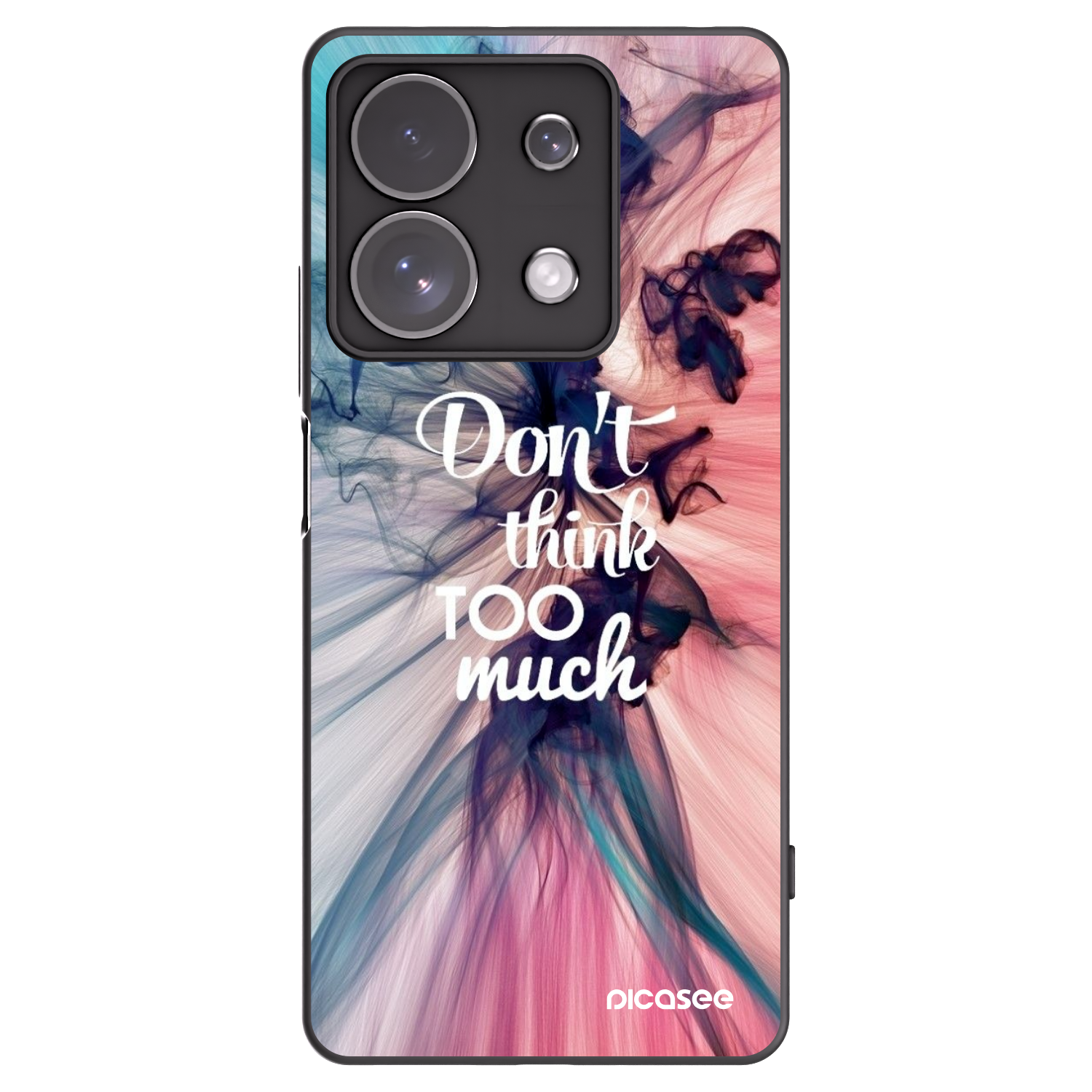 Picasee crna silikonska maskica za Xiaomi Redmi Note 13 Pro 4G - Don't think TOO much