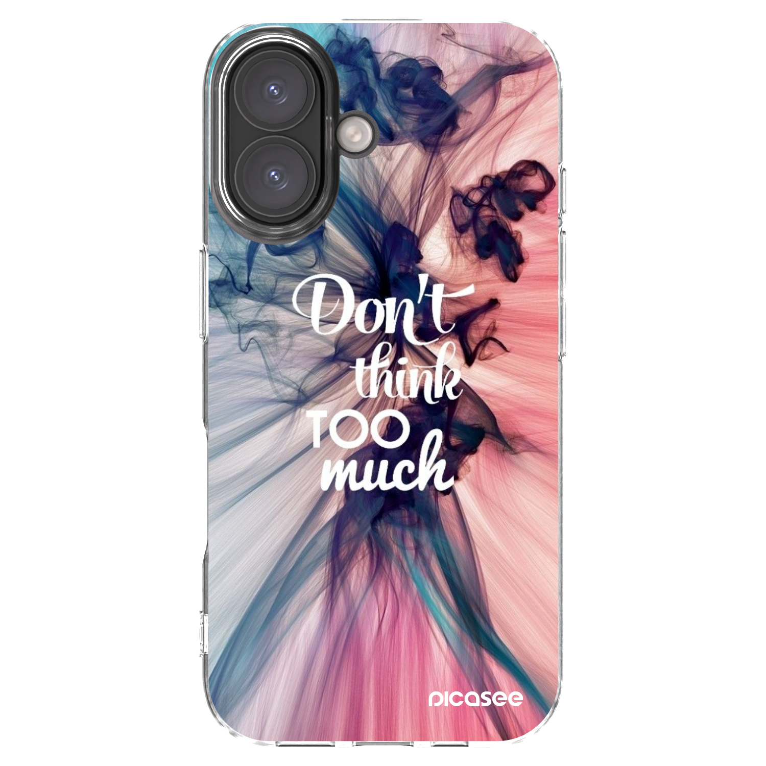 Picasee silikonska prozirna maskica za Apple iPhone 16 - Don't think TOO much