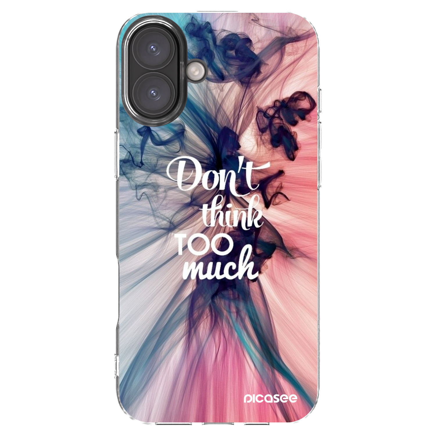 Picasee silikonska prozirna maskica za Apple iPhone 16 Plus - Don't think TOO much
