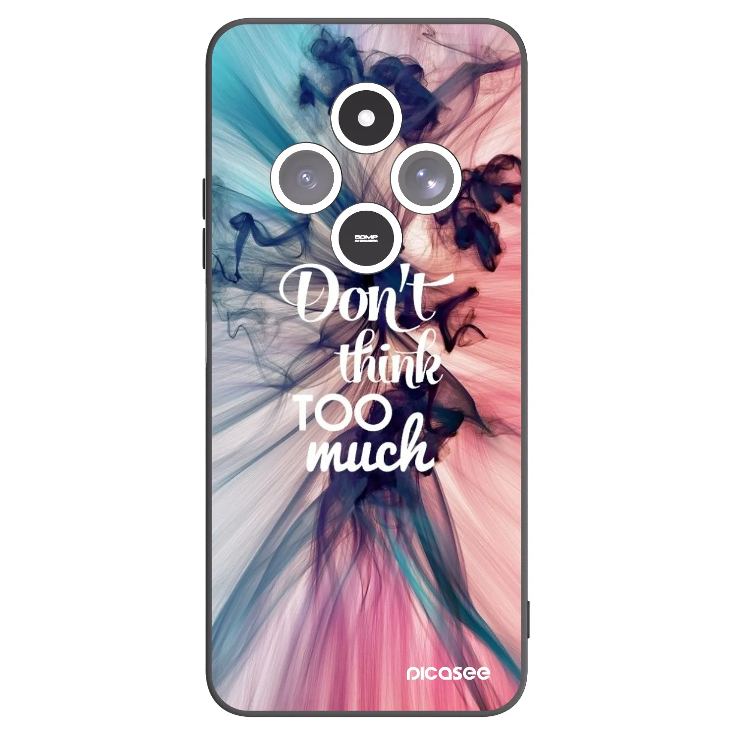 Picasee crna silikonska maskica za Xiaomi Redmi 14C - Don't think TOO much