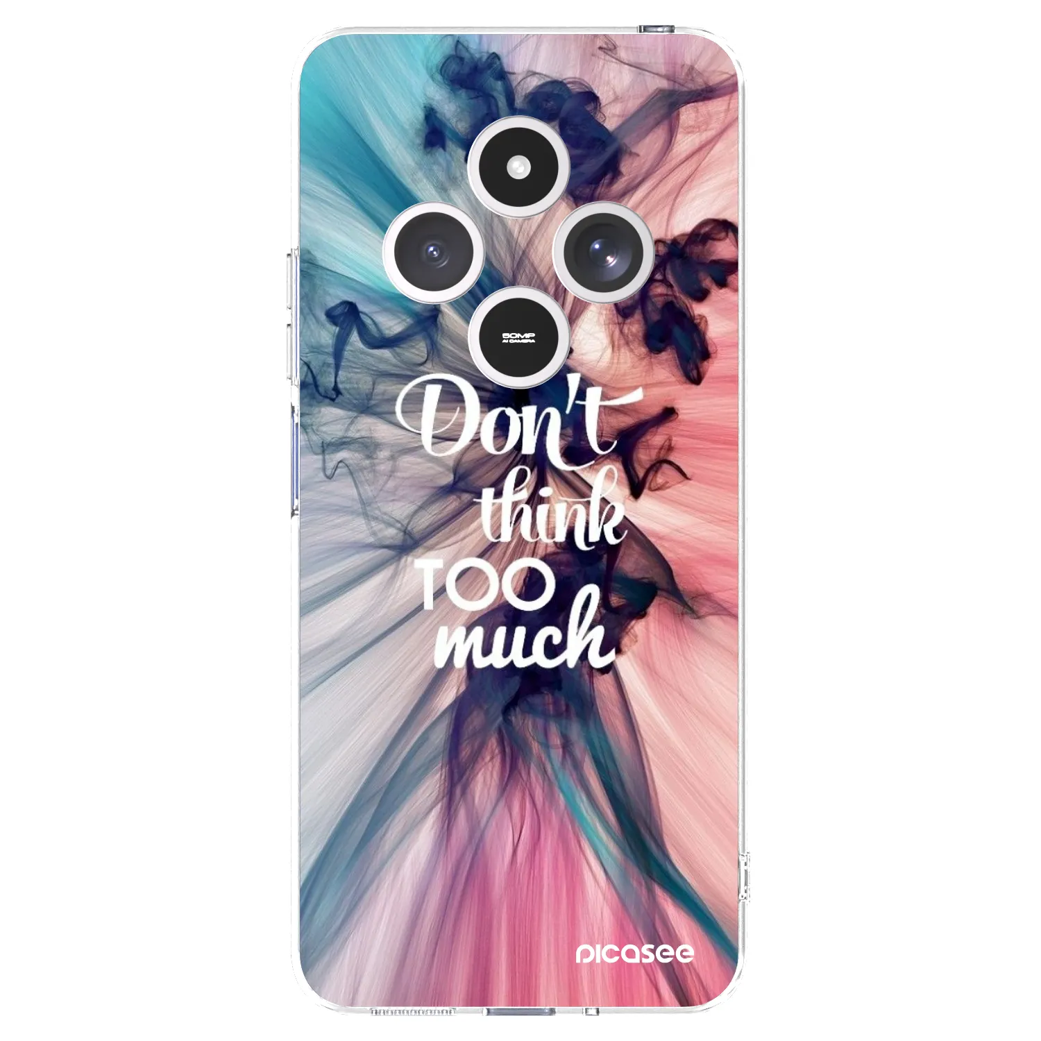 Picasee silikonska prozirna maskica za Xiaomi Redmi 14C - Don't think TOO much