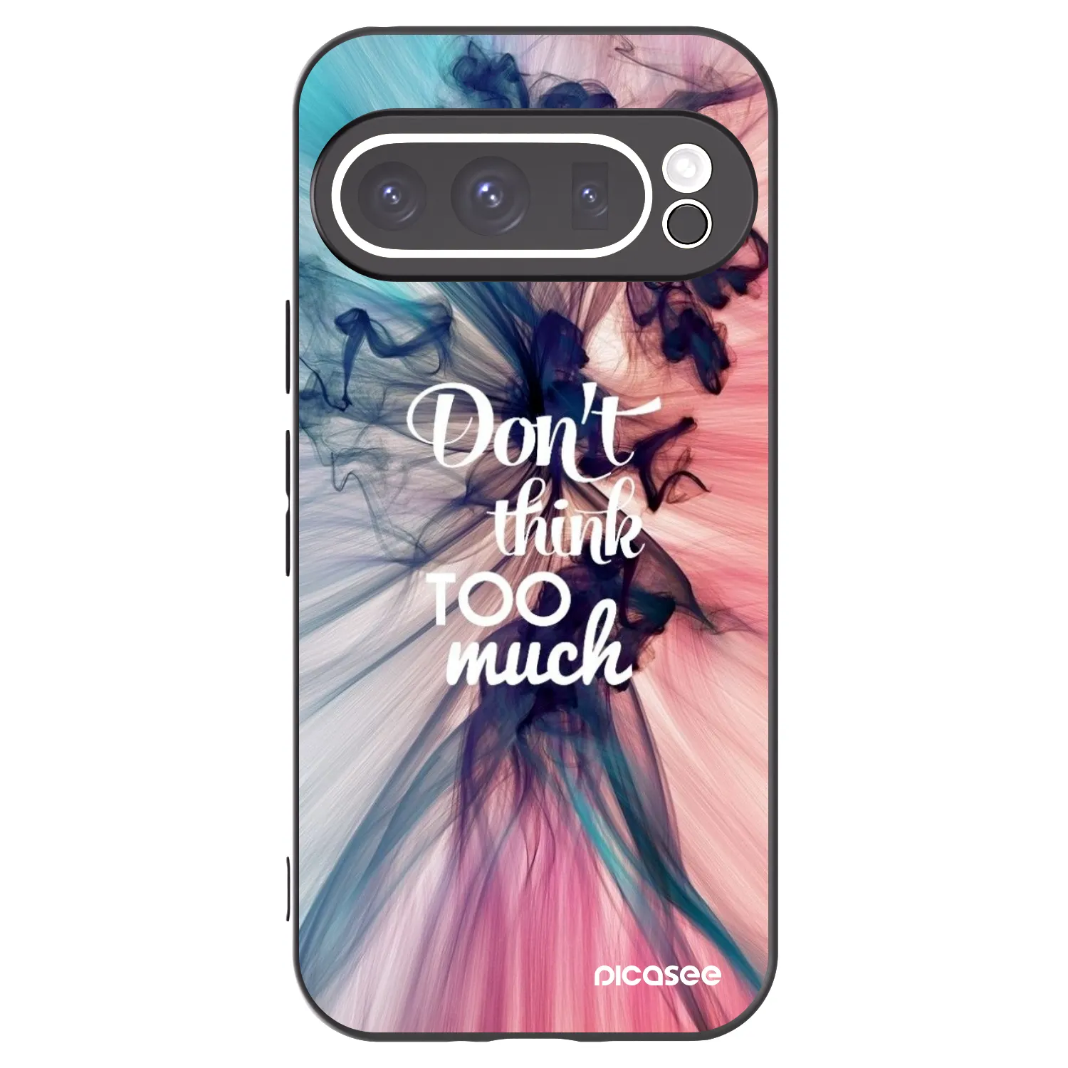 Picasee crna silikonska maskica za Google Pixel 9 Pro - Don't think TOO much