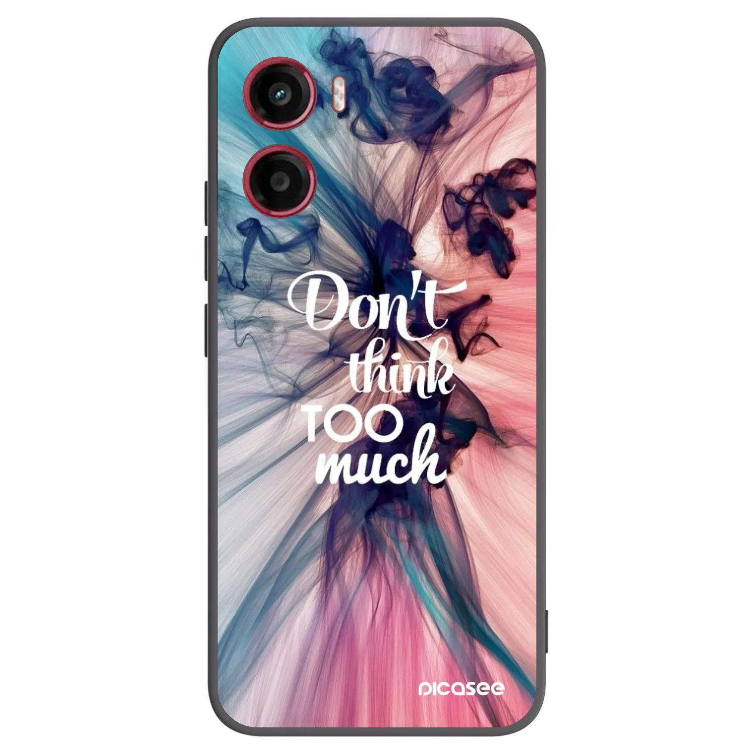 Picasee crna silikonska maskica za Motorola Moto G05 - Don't think TOO much