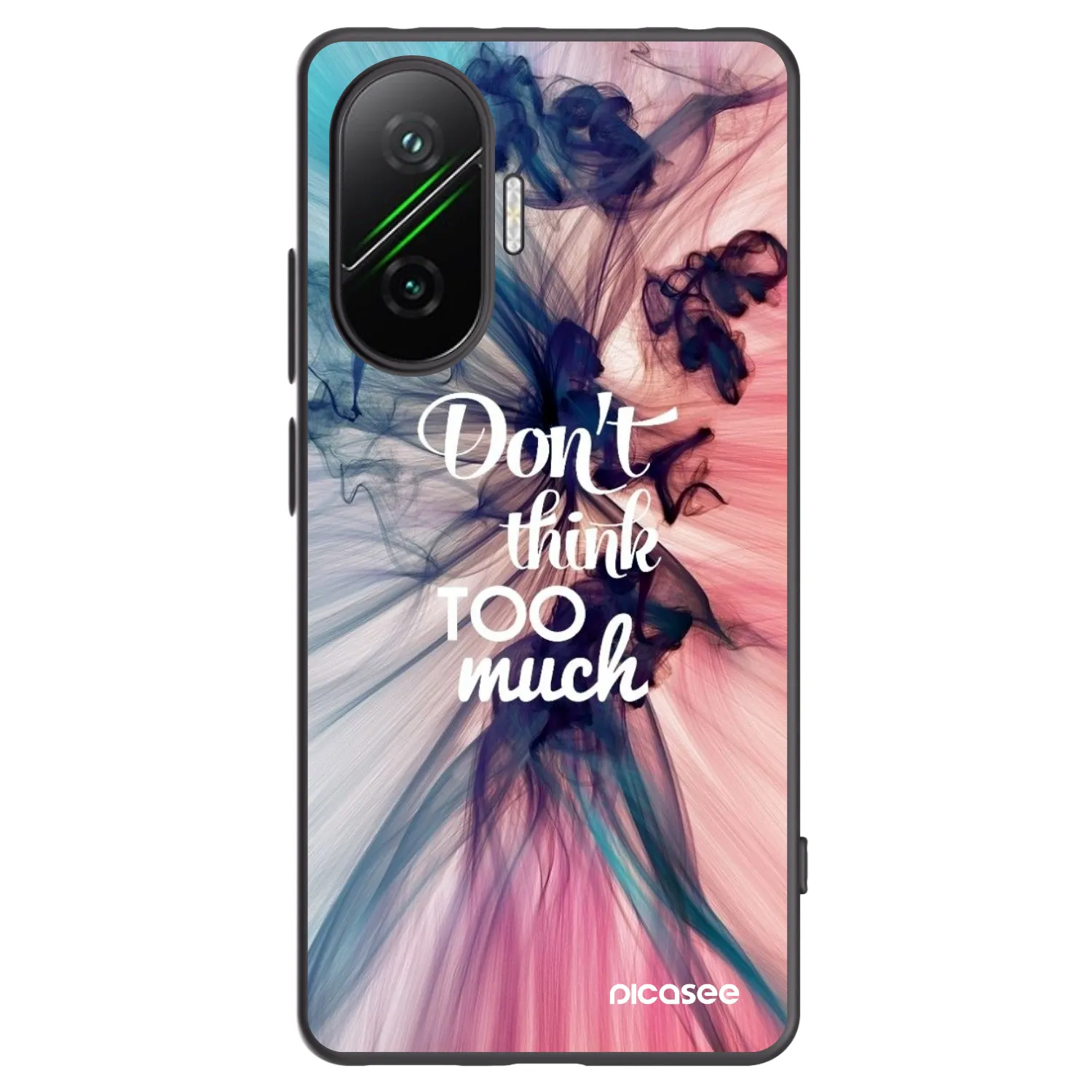 Picasee crna silikonska maskica za Xiaomi Poco F7 Pro 5G - Don't think TOO much