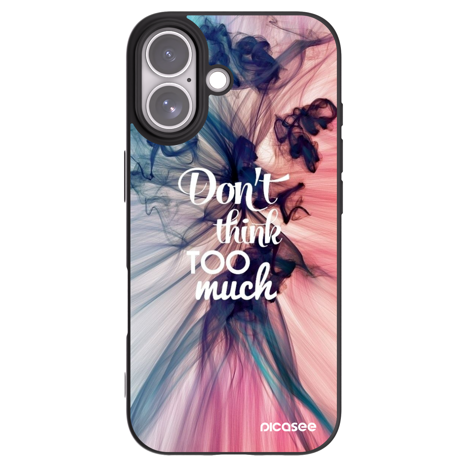 Picasee crna silikonska maskica za Apple iPhone 17 - Don't think TOO much