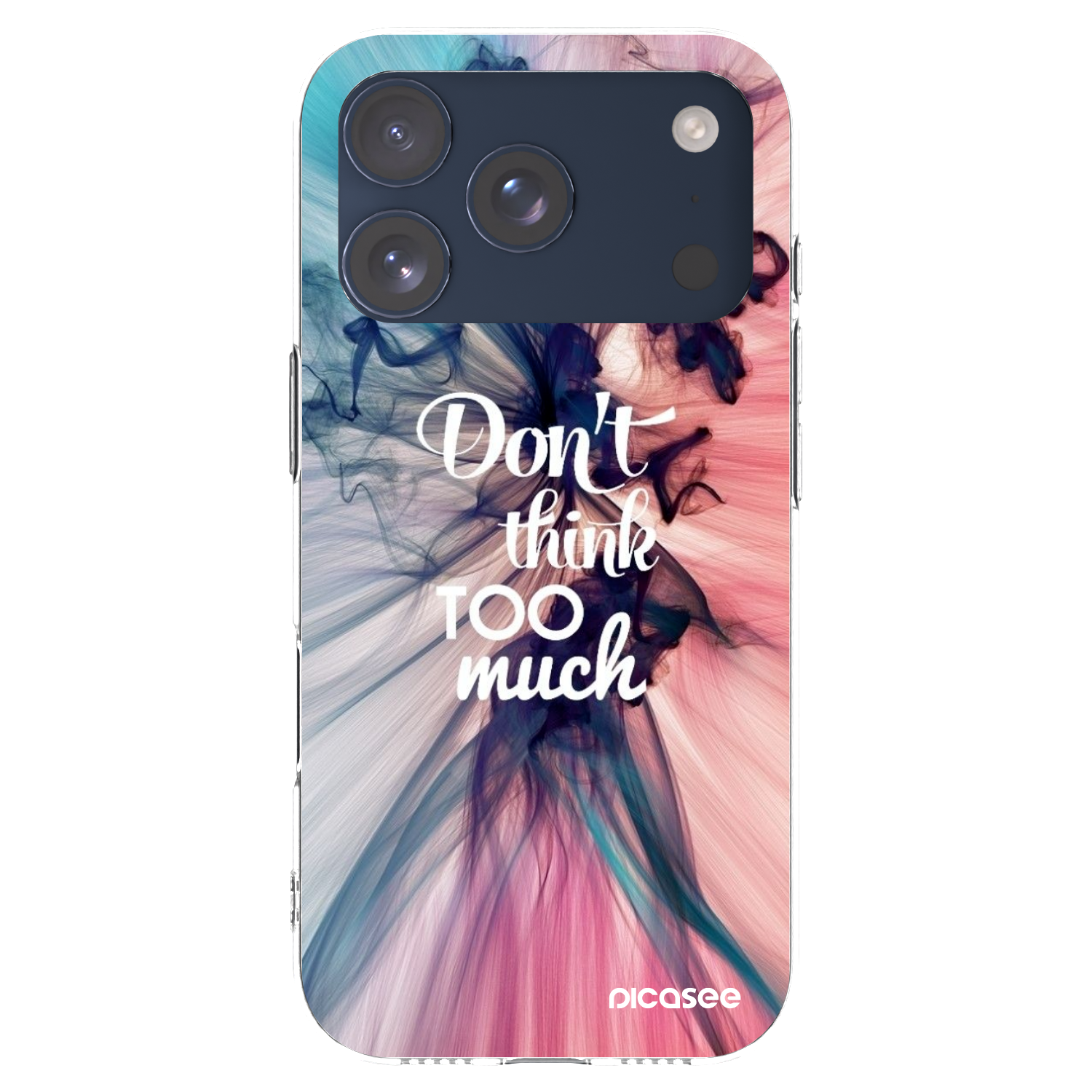 Picasee silikonska prozirna maskica za Apple iPhone 17 Pro - Don't think TOO much