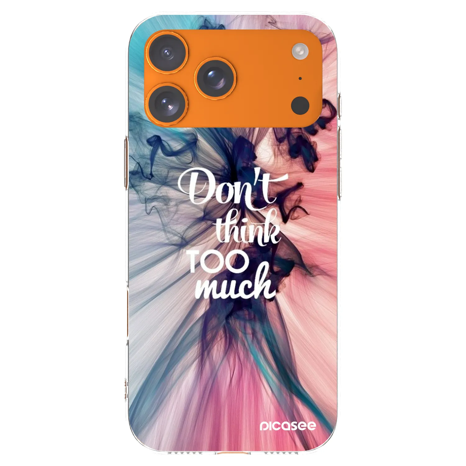 Picasee silikonska prozirna maskica za Apple iPhone 17 Pro Max - Don't think TOO much