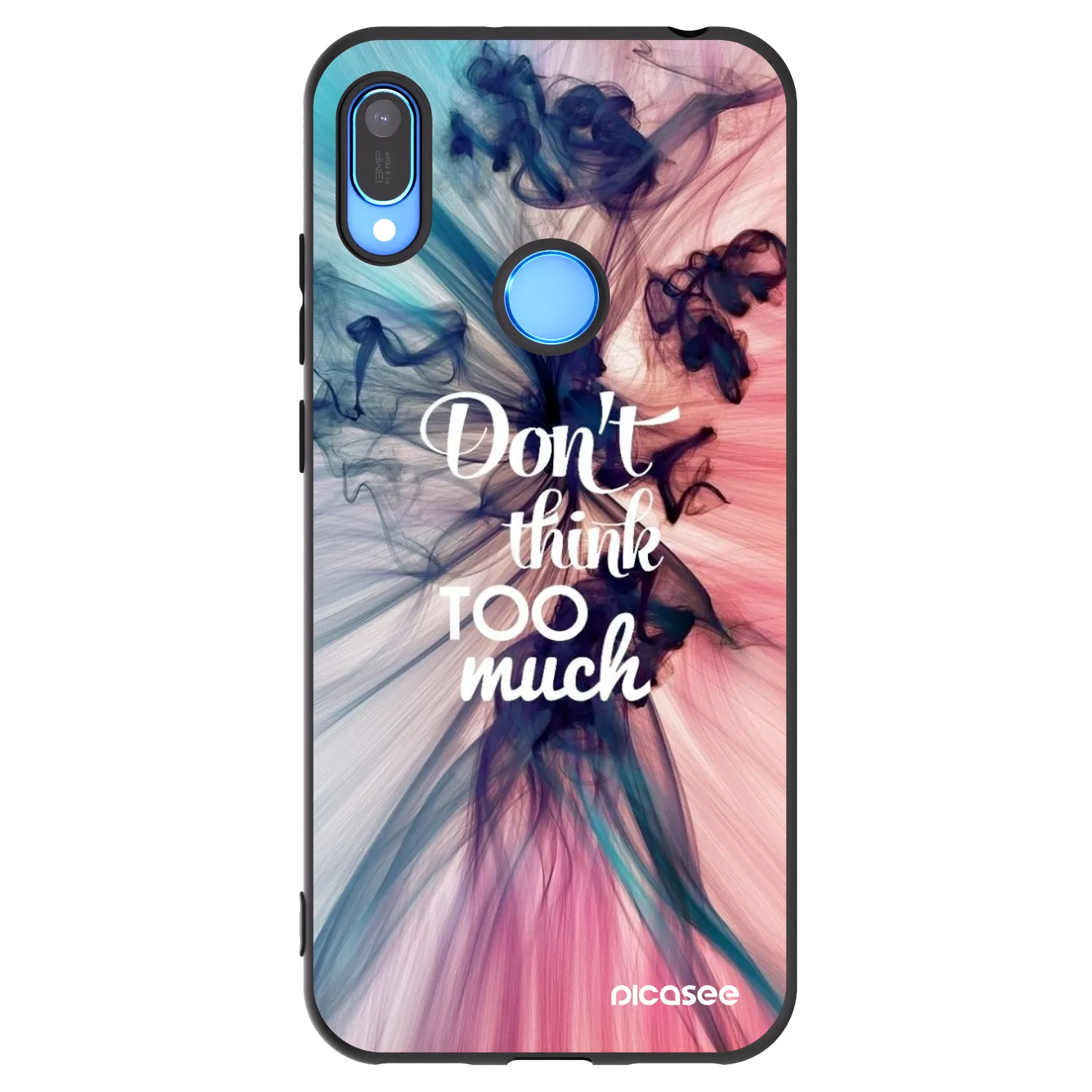 Picasee crna silikonska maskica za Huawei Y6 2019 - Don't think TOO much