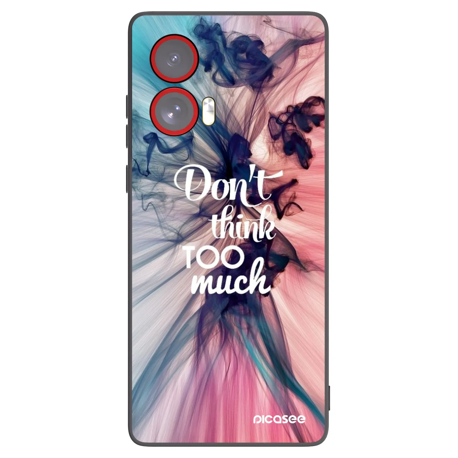 Picasee crna silikonska maskica za Motorola Edge 50 Fusion - Don't think TOO much