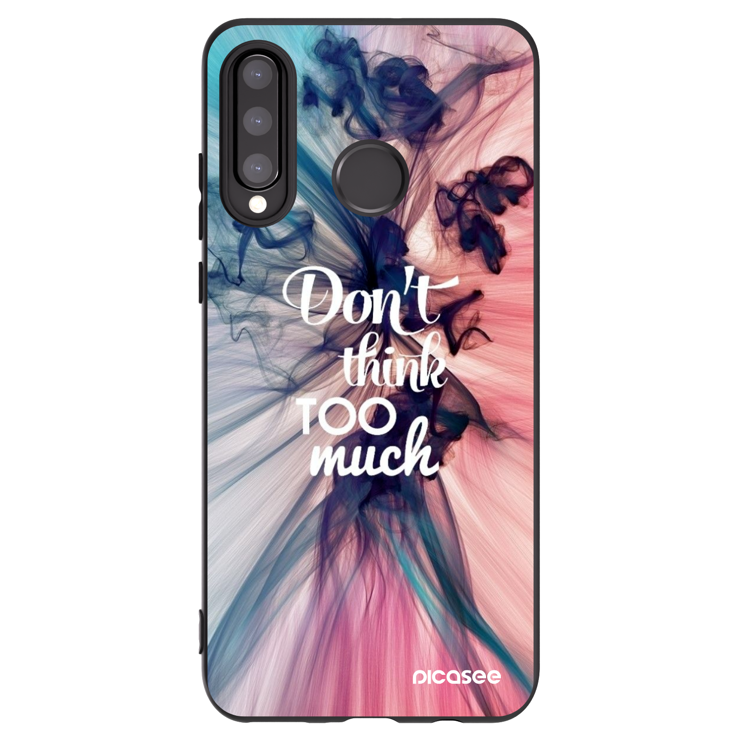 Picasee crna silikonska maskica za Huawei P30 Lite - Don't think TOO much