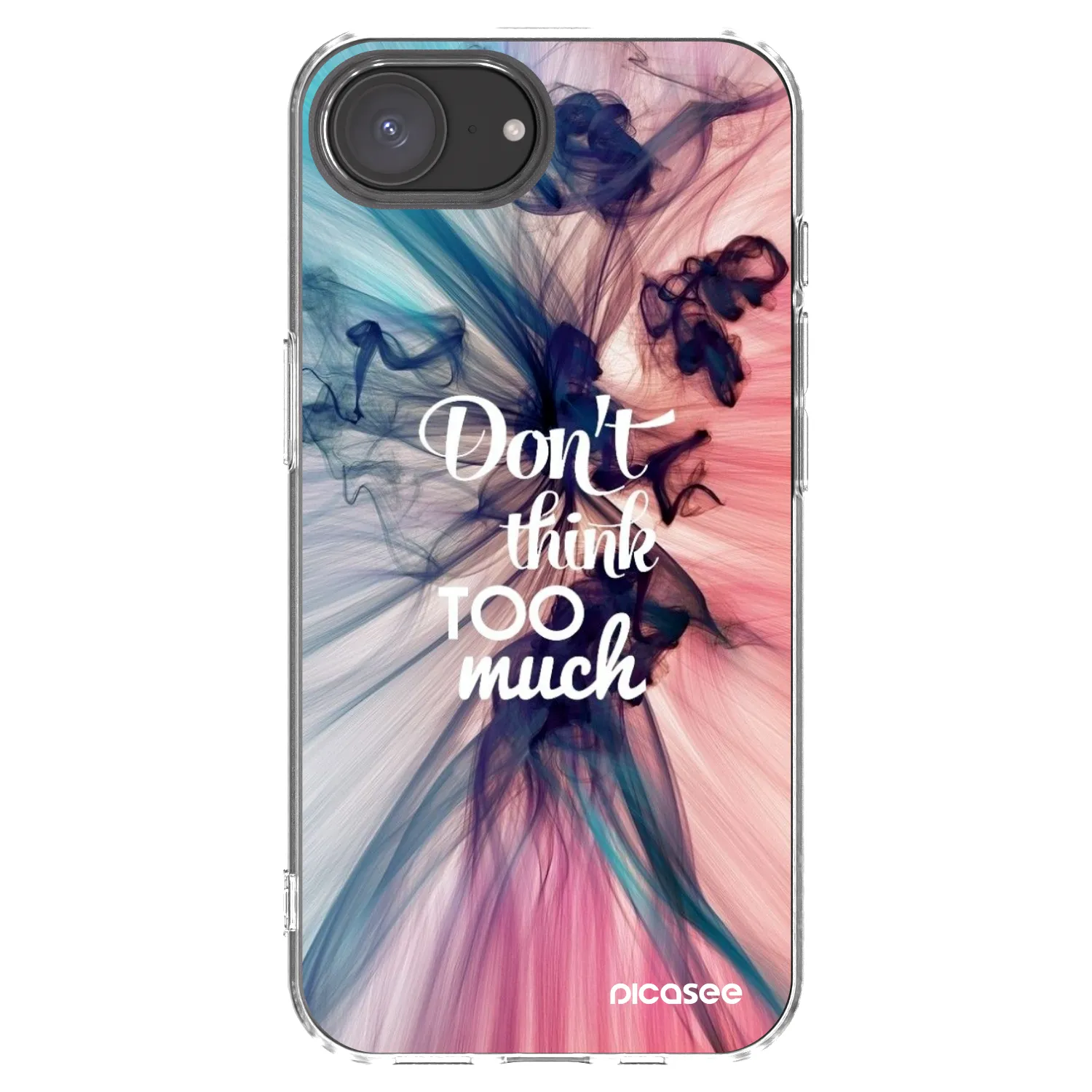 Picasee silikonska prozirna maskica za Apple iPhone 17e - Don't think TOO much
