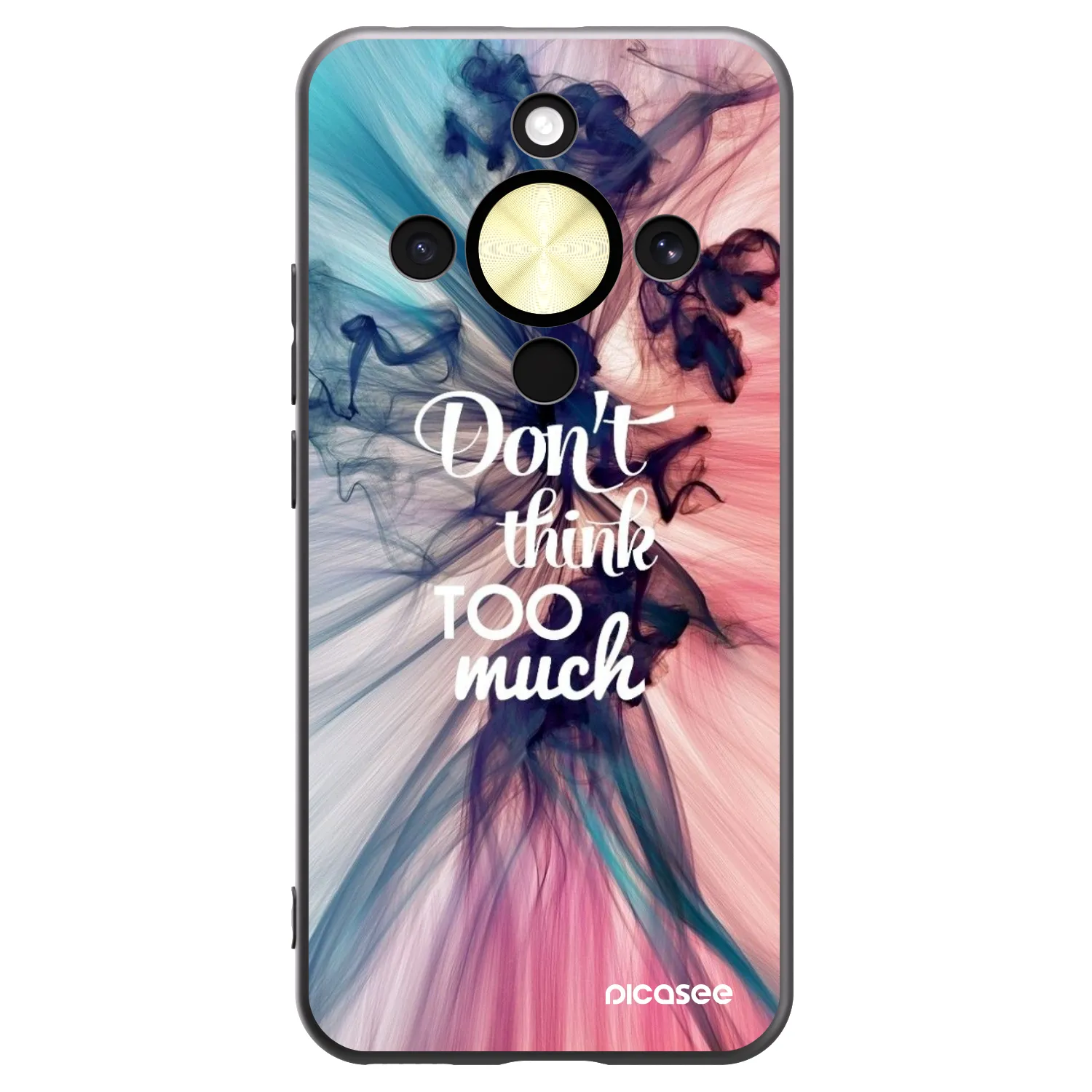 Picasee crna silikonska maskica za Honor Magic8 Lite 5G - Don't think TOO much