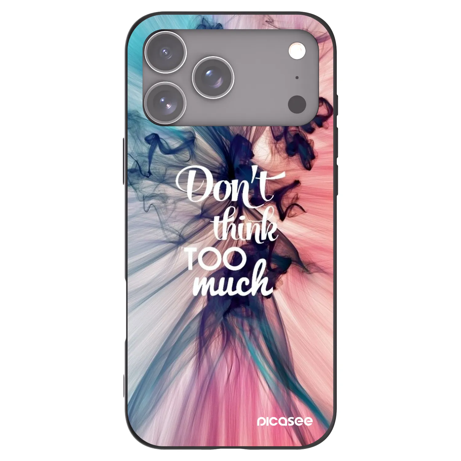 Picasee crna silikonska maskica za Apple iPhone 18 Pro Max - Don't think TOO much