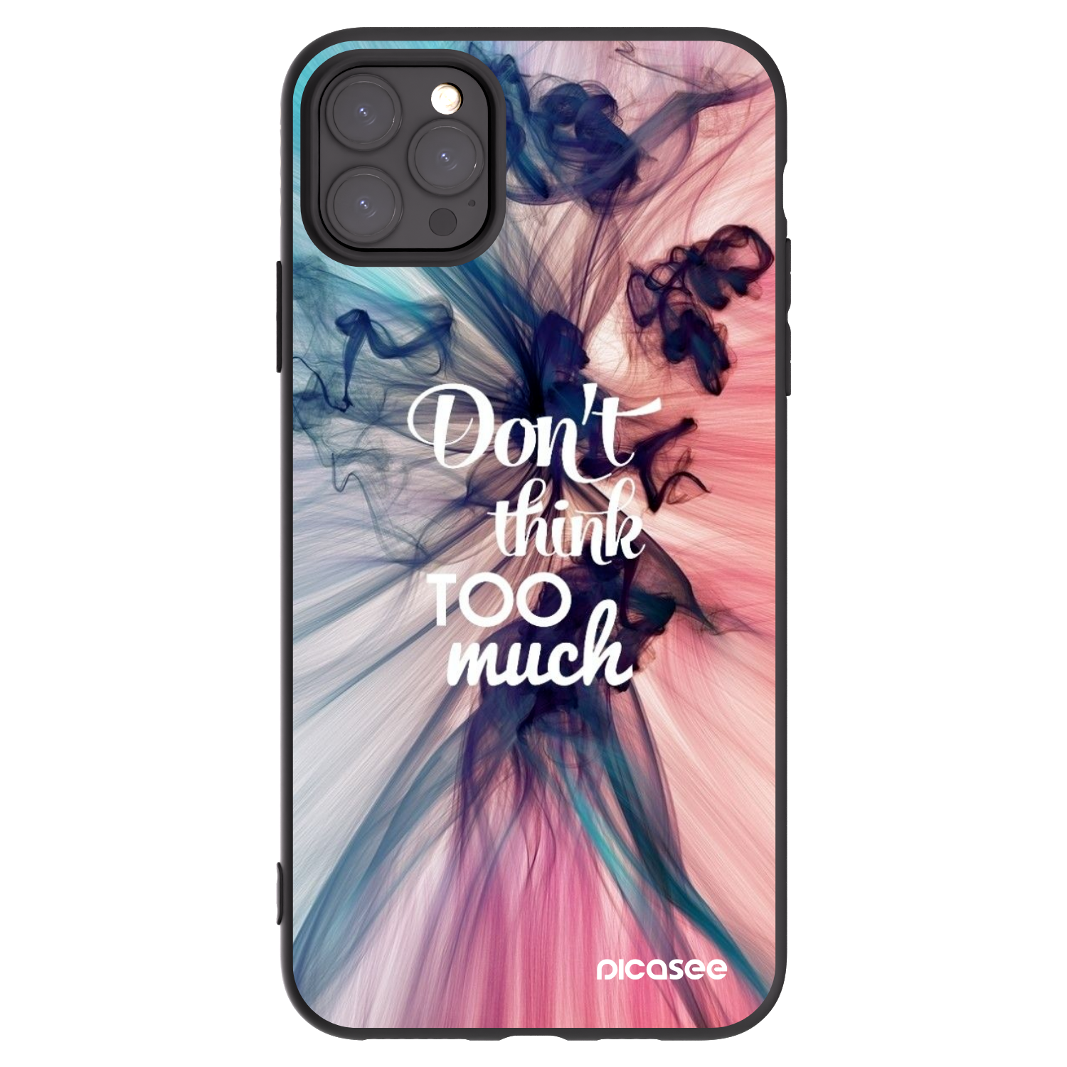 Picasee crna silikonska maskica za Apple iPhone 11 Pro Max - Don't think TOO much