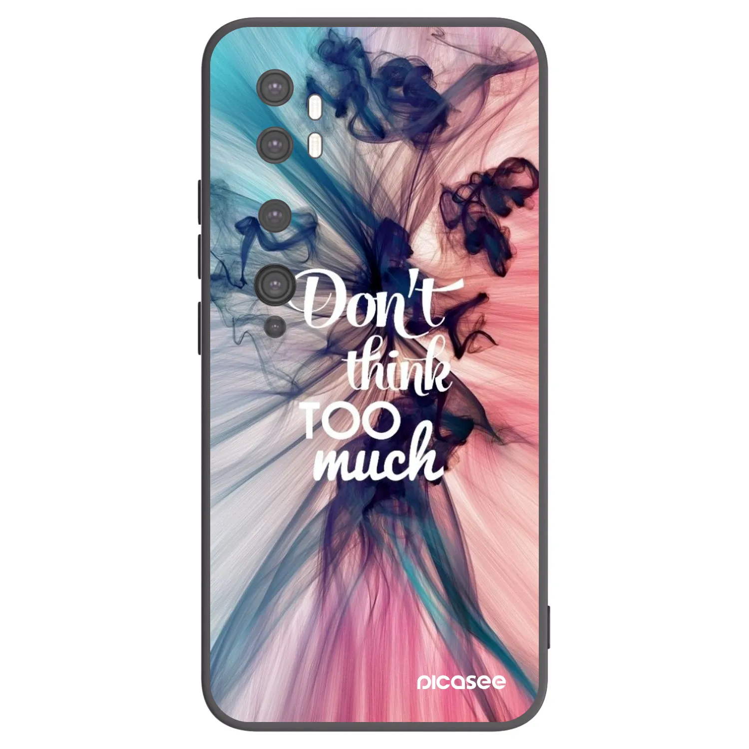 Picasee crna silikonska maskica za Xiaomi Mi Note 10 (Pro) - Don't think TOO much