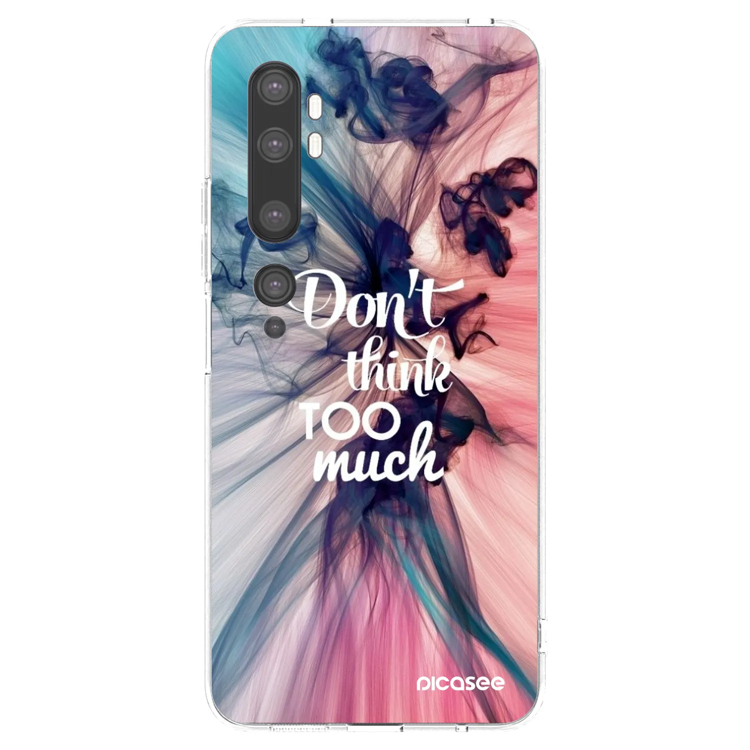 Picasee silikonska prozirna maskica za Xiaomi Mi Note 10 (Pro) - Don't think TOO much