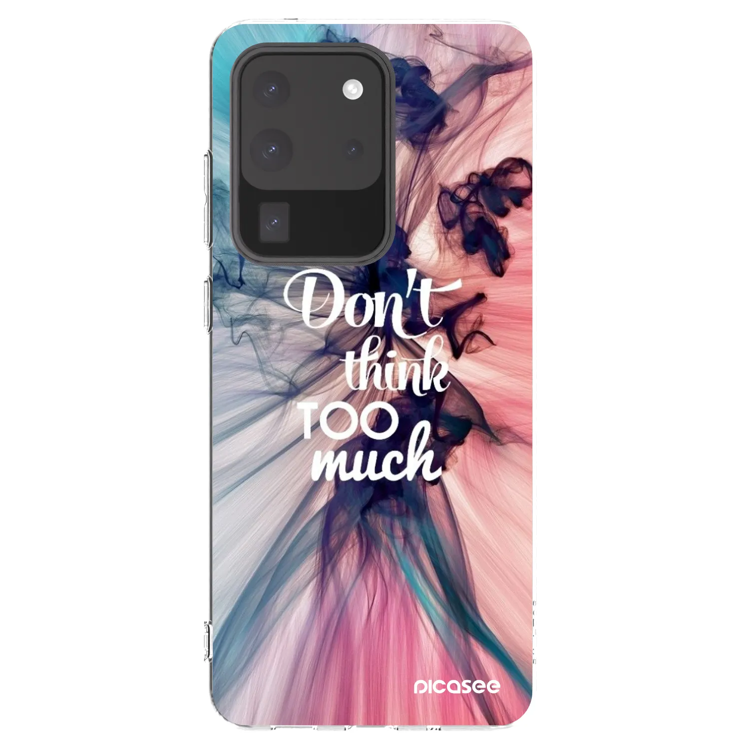 Picasee silikonska prozirna maskica za Samsung Galaxy S20 Ultra 5G G988F - Don't think TOO much