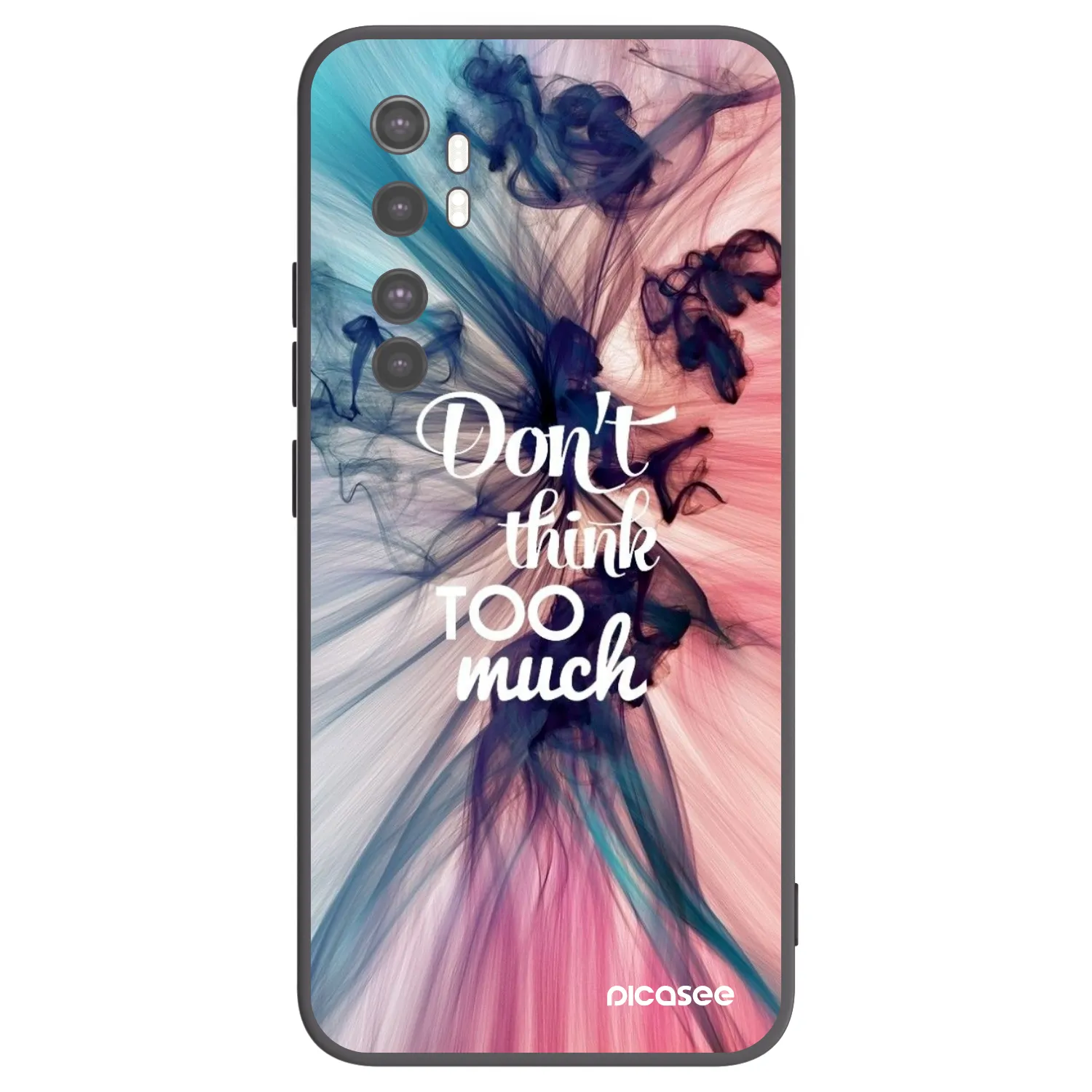Picasee crna silikonska maskica za Xiaomi Mi Note 10 Lite - Don't think TOO much