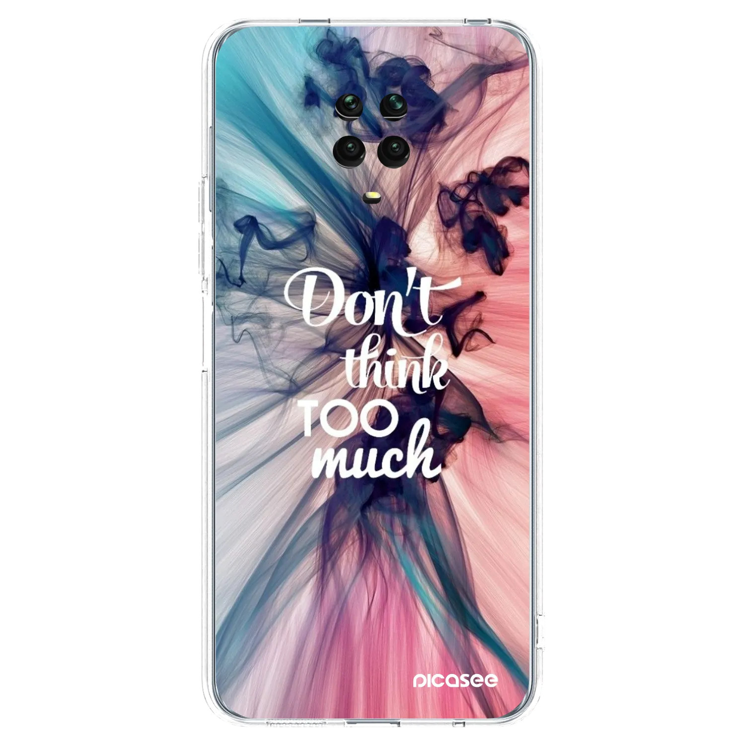 Picasee silikonska prozirna maskica za Xiaomi Redmi Note 9S - Don't think TOO much