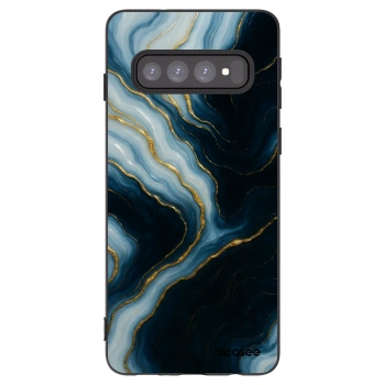 Picasee crna silikonska maskica za Samsung Galaxy S10 G973 - Luna