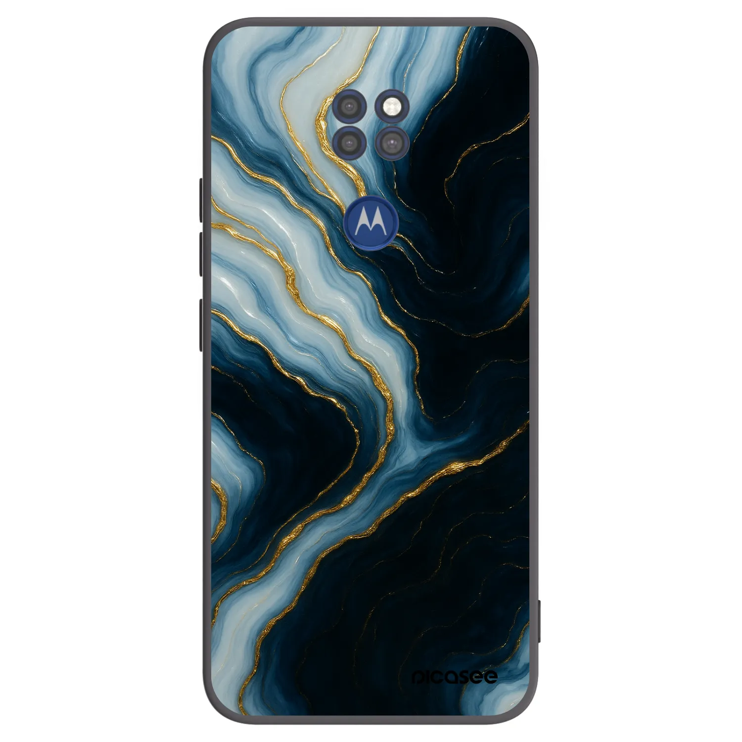 Picasee crna silikonska maskica za Motorola Moto G9 Play - Luna