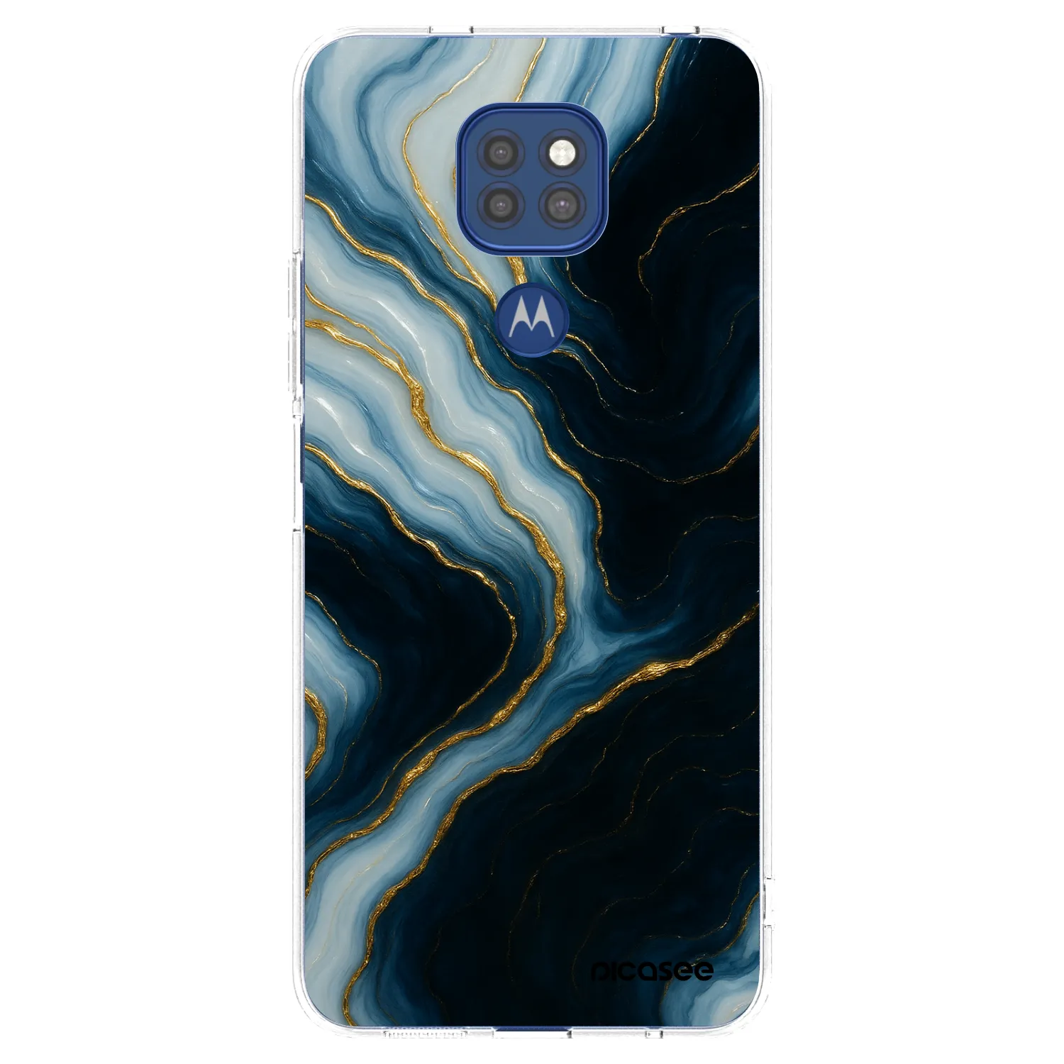 Picasee silikonska prozirna maskica za Motorola Moto G9 Play - Luna