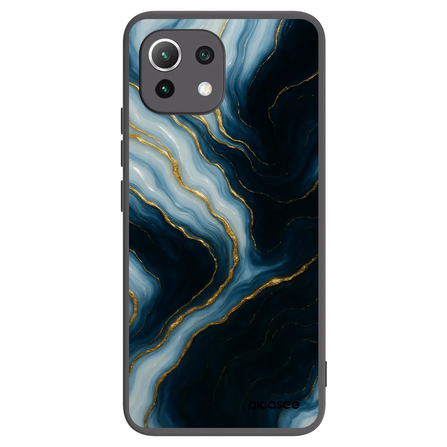 Picasee crna silikonska maskica za Xiaomi Mi 11 Lite - Luna