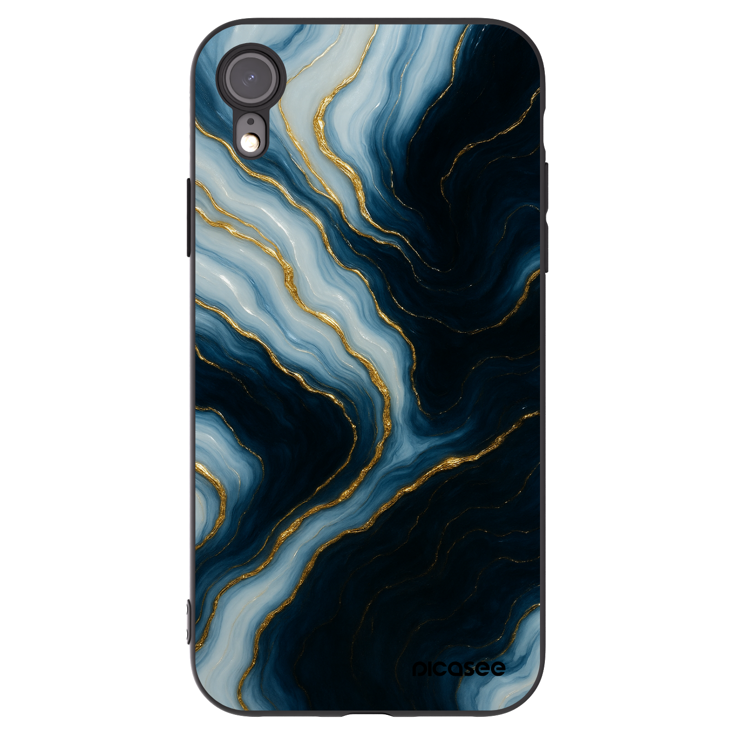 Picasee crna silikonska maskica za Apple iPhone XR - Luna