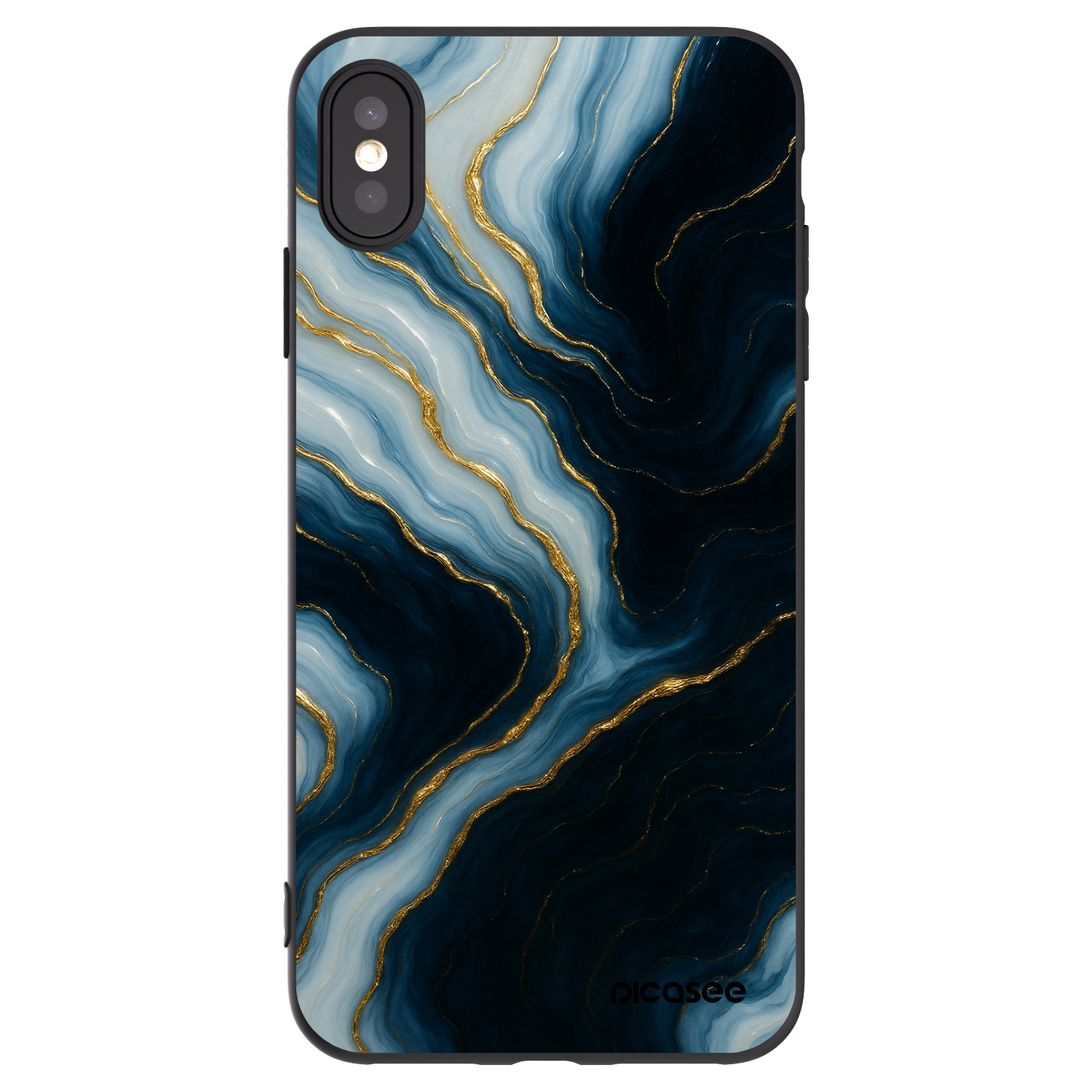 Picasee crna silikonska maskica za Apple iPhone XS Max - Luna