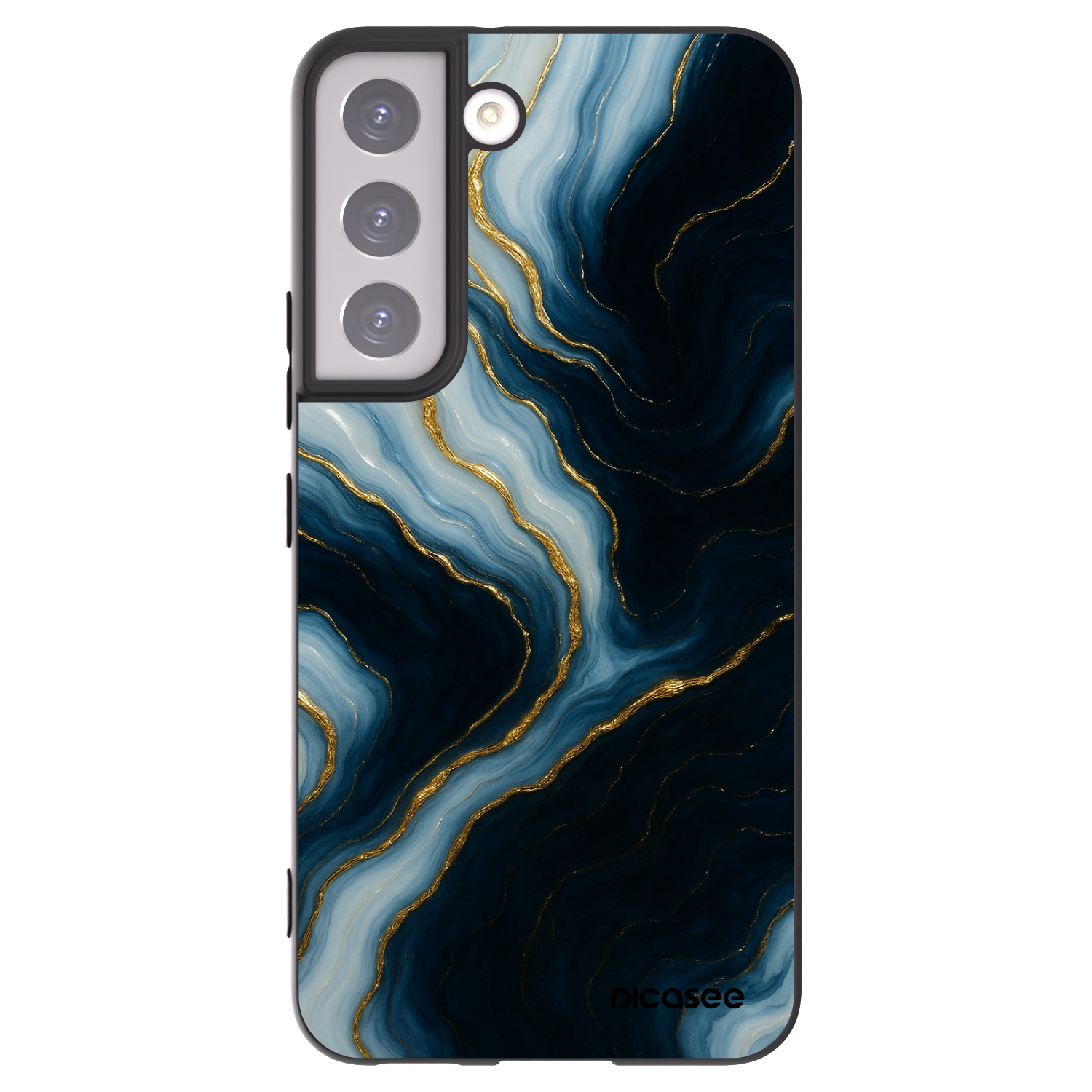 Picasee crna silikonska maskica za Samsung Galaxy S22 5G - Luna